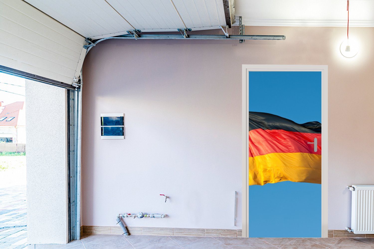 MuchoWow Türtapete bedruckt, cm Flagge, deutschen (1 Foto für 75x205 Türaufkleber, Tür, Fototapete St), der Matt