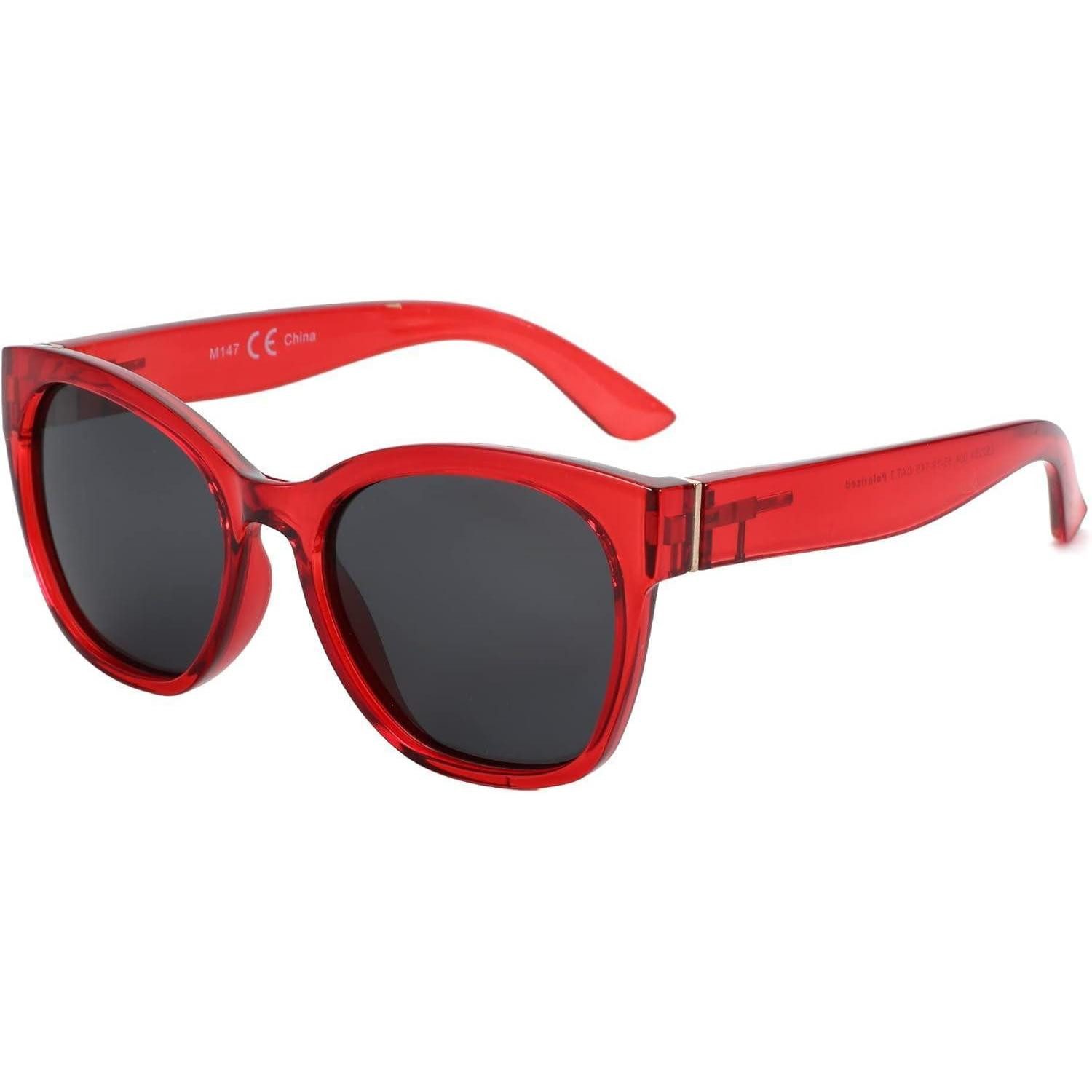 LuxusKollektion Retrosonnenbrille Vintage Cat Eye Sonnenbrille Damen Polarisiert UV400 Groß Retro Shades