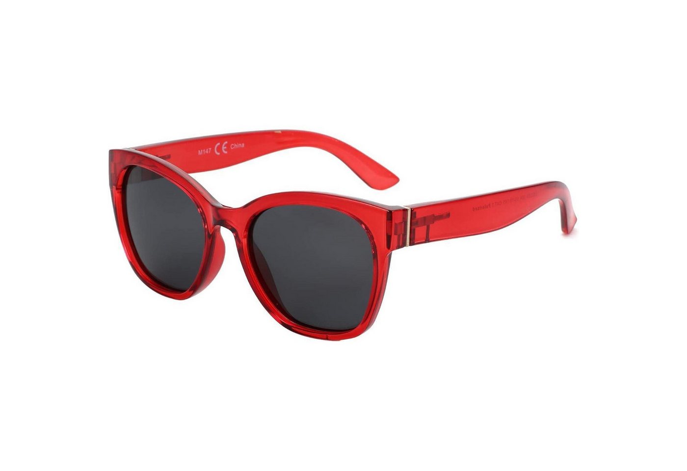 LuxusKollektion Retrosonnenbrille Sonnenbrille Damen Cat Eye Vintage Polarisiert Rot Rahmen Grau Linse