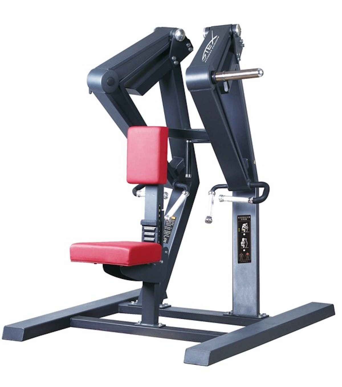 Stex Fitness Europe Kraftstation STEX PLATE-LOADED Low Row Rudern Rücken für Homegym & Gym