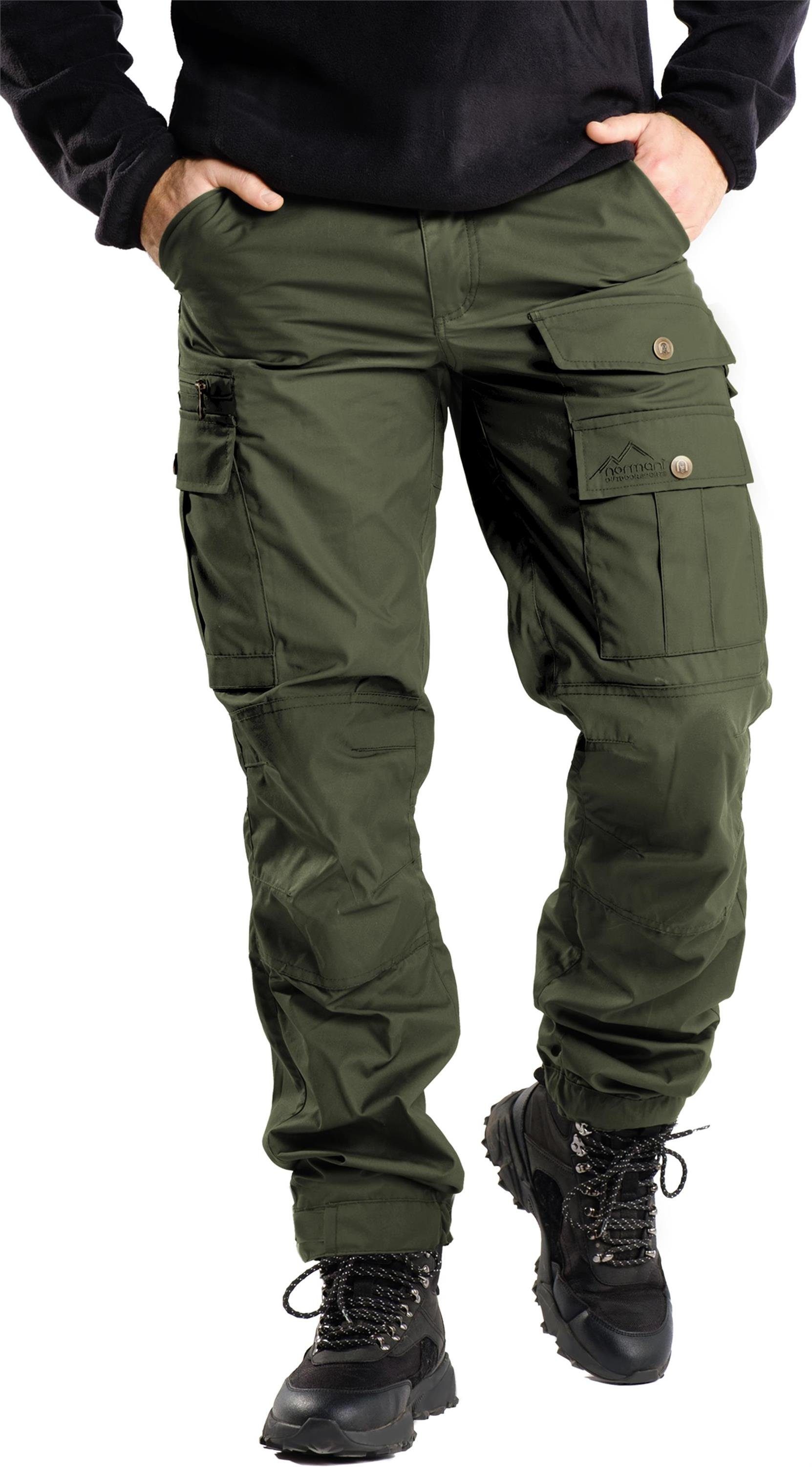 - Outdoorhose Wachsbeschichtete Funktionshose Wanderhose Outdoorhose Oliv Herren normani