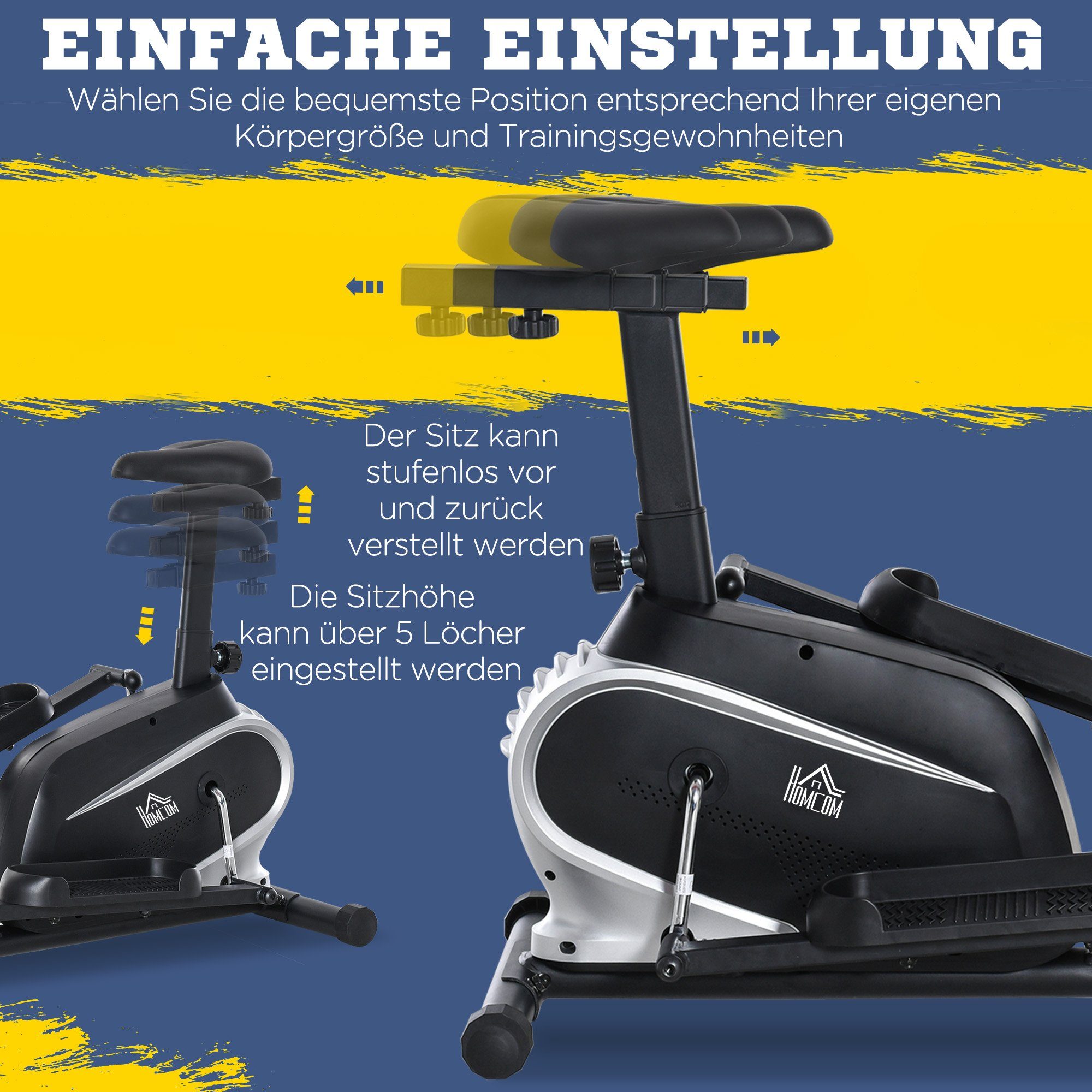 1 HOMCOM Heimtrainer), mit LCD-Anzeige x (Set, 1-tlg., Ellipsentrainer Crosstrainer