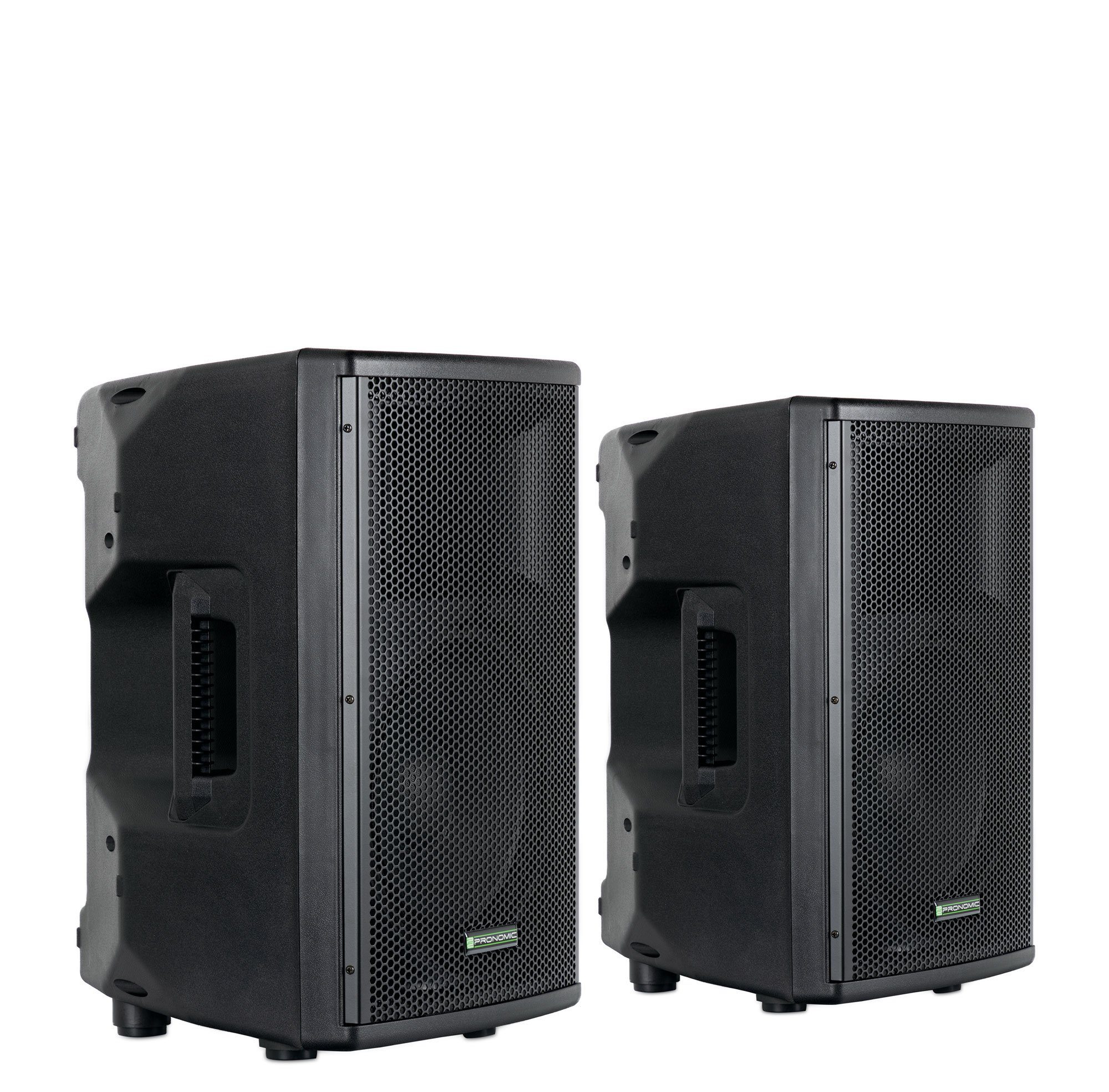 Pronomic E-210 MA - Aktive PA-Boxen Stereo Set Lautsprecher (Bluetooth, 240 W, USB/SD/MP3-Player - mit 10" Woofer inkl. Lautsprecherstative)
