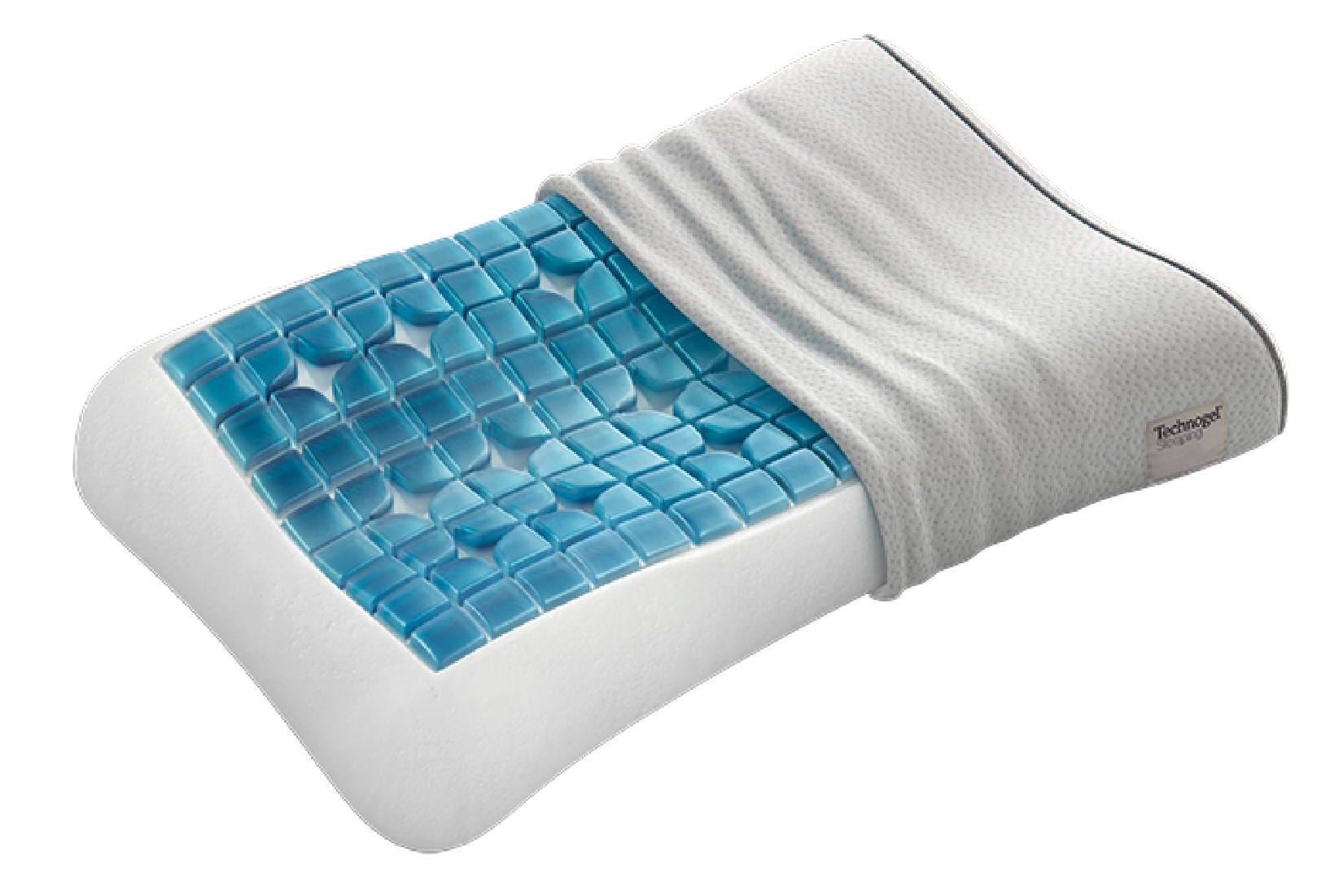 Technogel Nackenstützkissen Original Anatomic Curve, Füllung: Gel, Viscoschaum, Seitenschläfer, Rückenschläfer, Für Allergiker geeignet