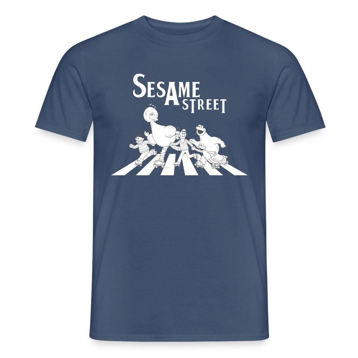 Spreadshirt Sesamstraße Zebrastreifen Klassiker Männer T-Shirt (1-tlg)