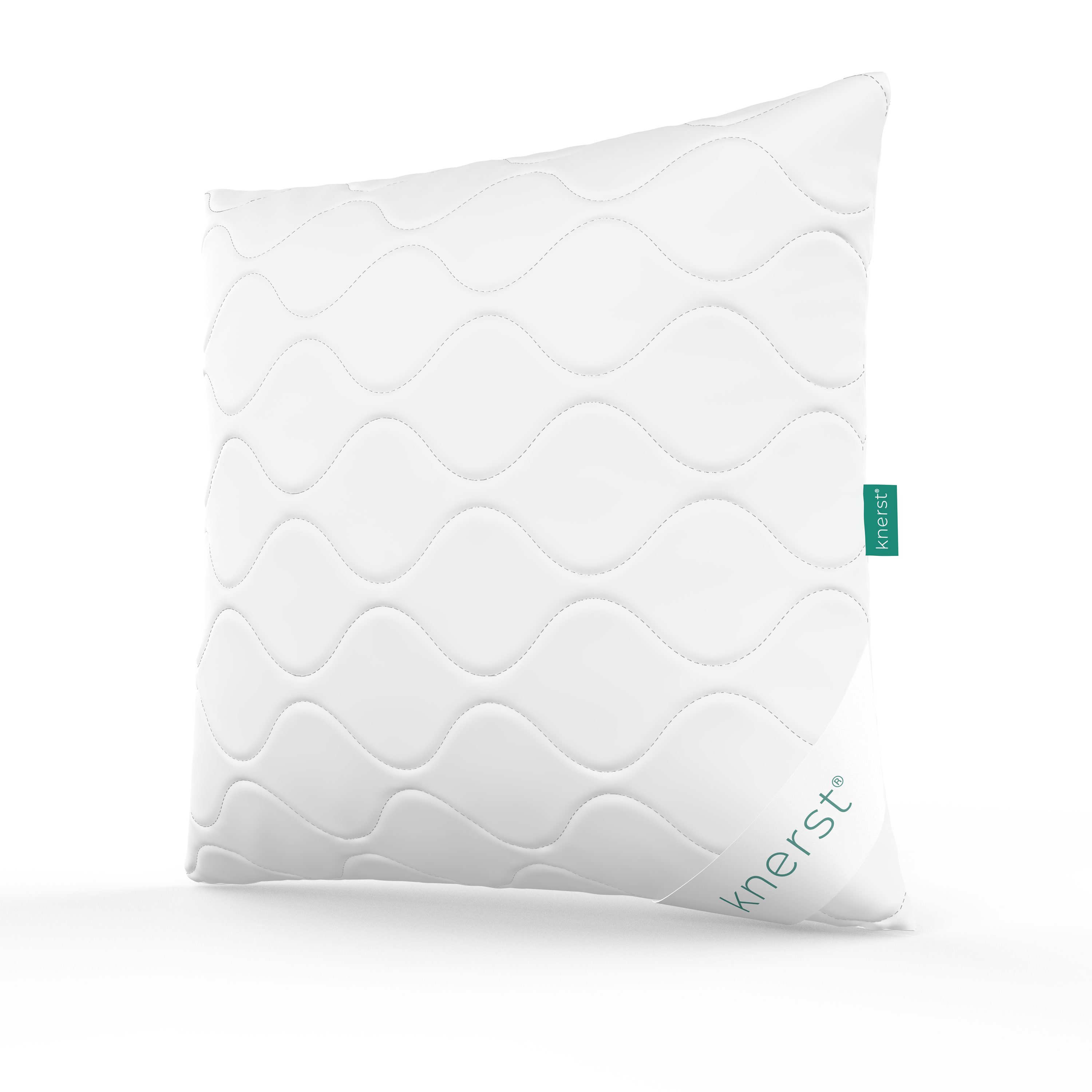 KNERST Kopfkissen Microfaser KomfortFlex Kopfkissen höhenverstellbar 80x80 40x80, Füllung: 100% Polyester, Seitschläfer, Rückenschläfer, Bauchschläfer, Reißverschluss für Füllung-waschbar-allergikerfreundlich,flauschig