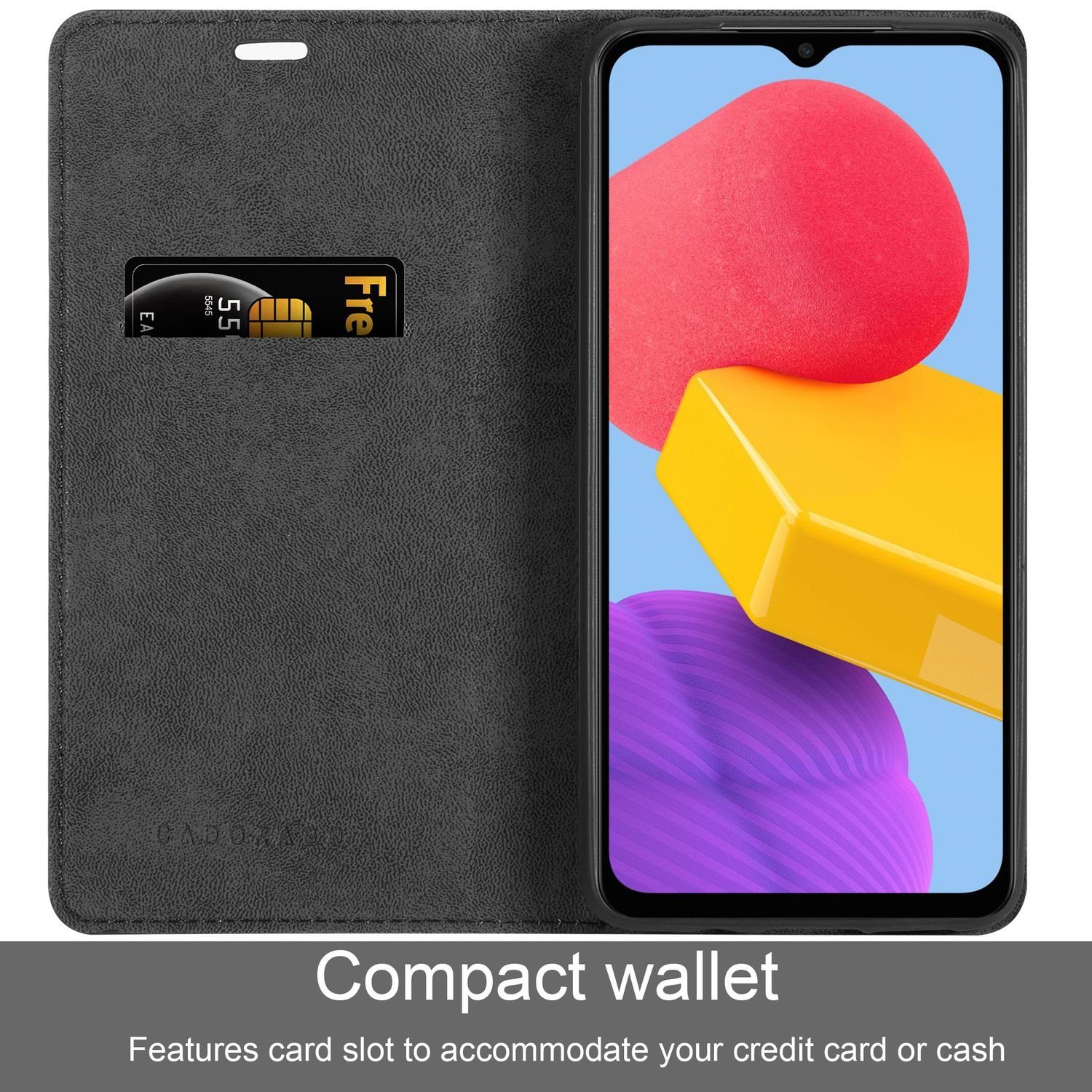 Cadorabo Handyhülle für Samsung Galaxy M13 4G Hülle Samsung Galaxy M13 4G, Hülle Schutzhülle mit Standfunktion, Magnetverschluss und Kartenfach