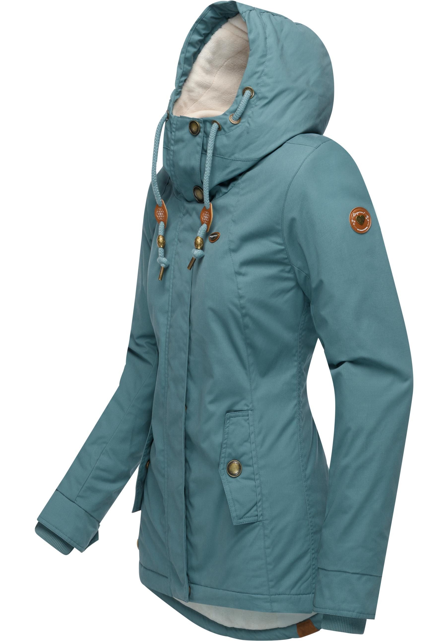 Ragwear Winterjacke Monade Damen Winterparka mit Kapuze und m. Fleece gefüt günstig online kaufen