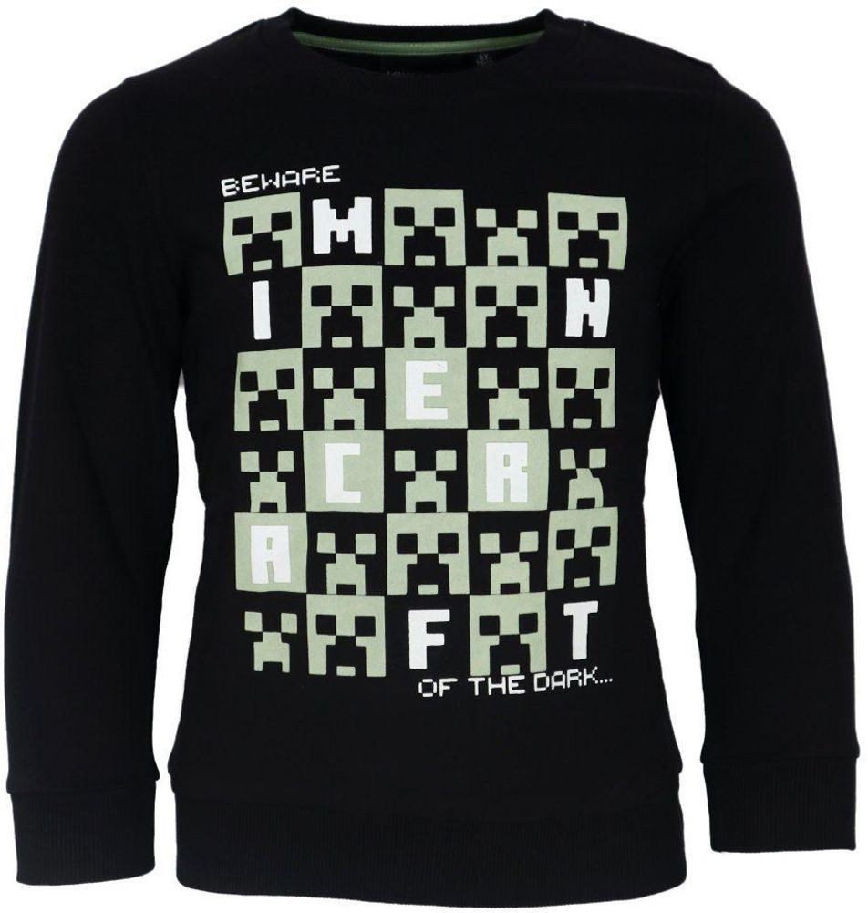 Minecraft Kapuzensweatshirt MINECRAFT SWEATSHIRT Pullover schwarz Pulli 116-152