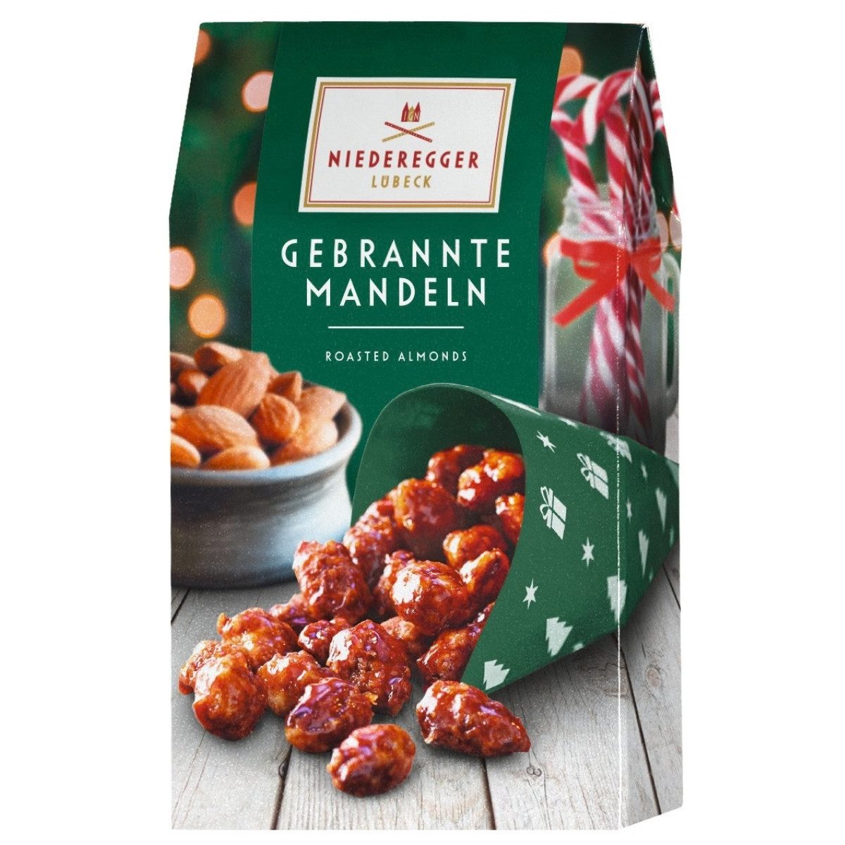 Niederegger Süßigkeit Gebrannte Mandeln, 100g, Niederegger, 125 g, Weihnachtsmarkt-Geschmack für Zuhause