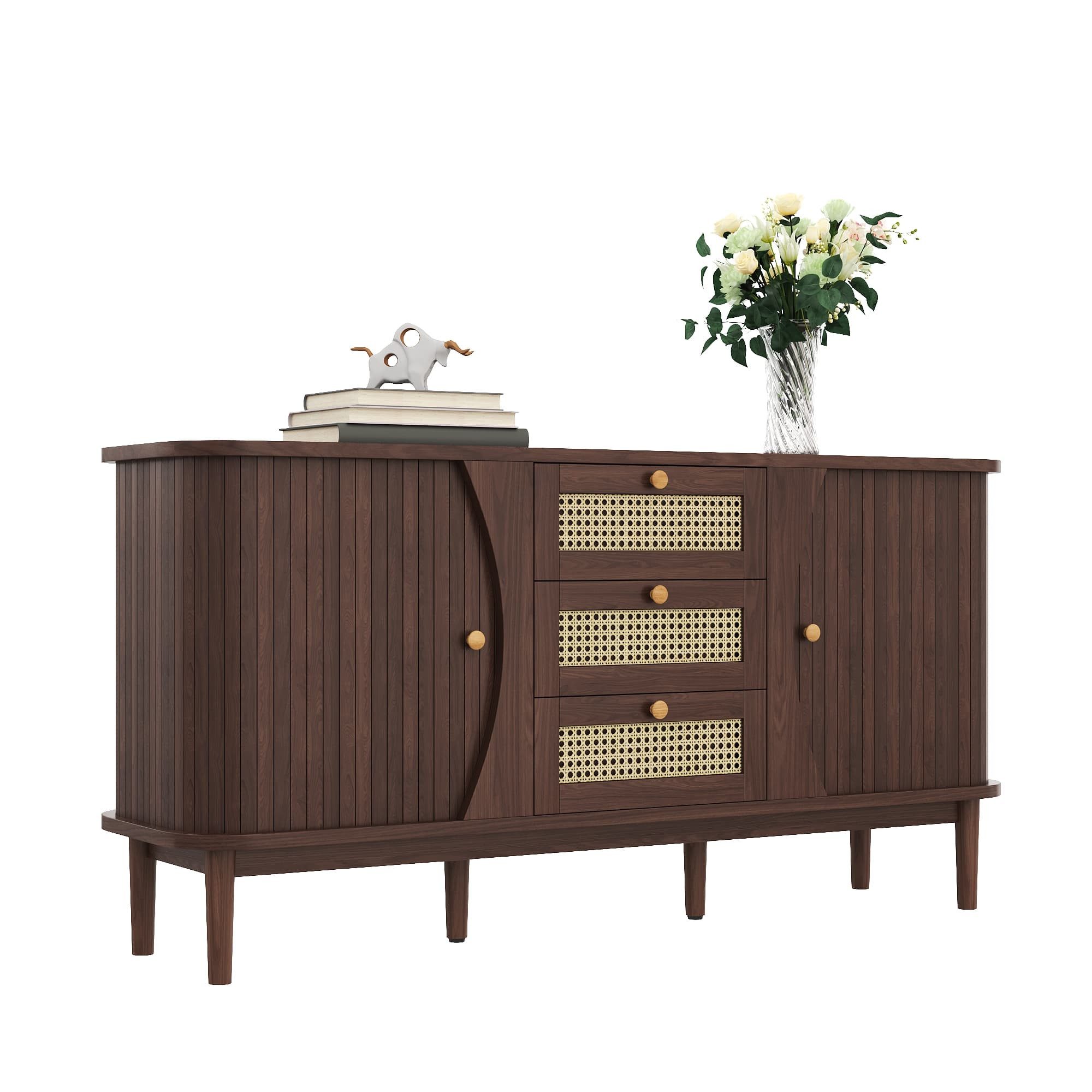 autolock Sideboard Sideboard Rattan kommode Breite 140 cm (Schiebetüren, ve günstig online kaufen