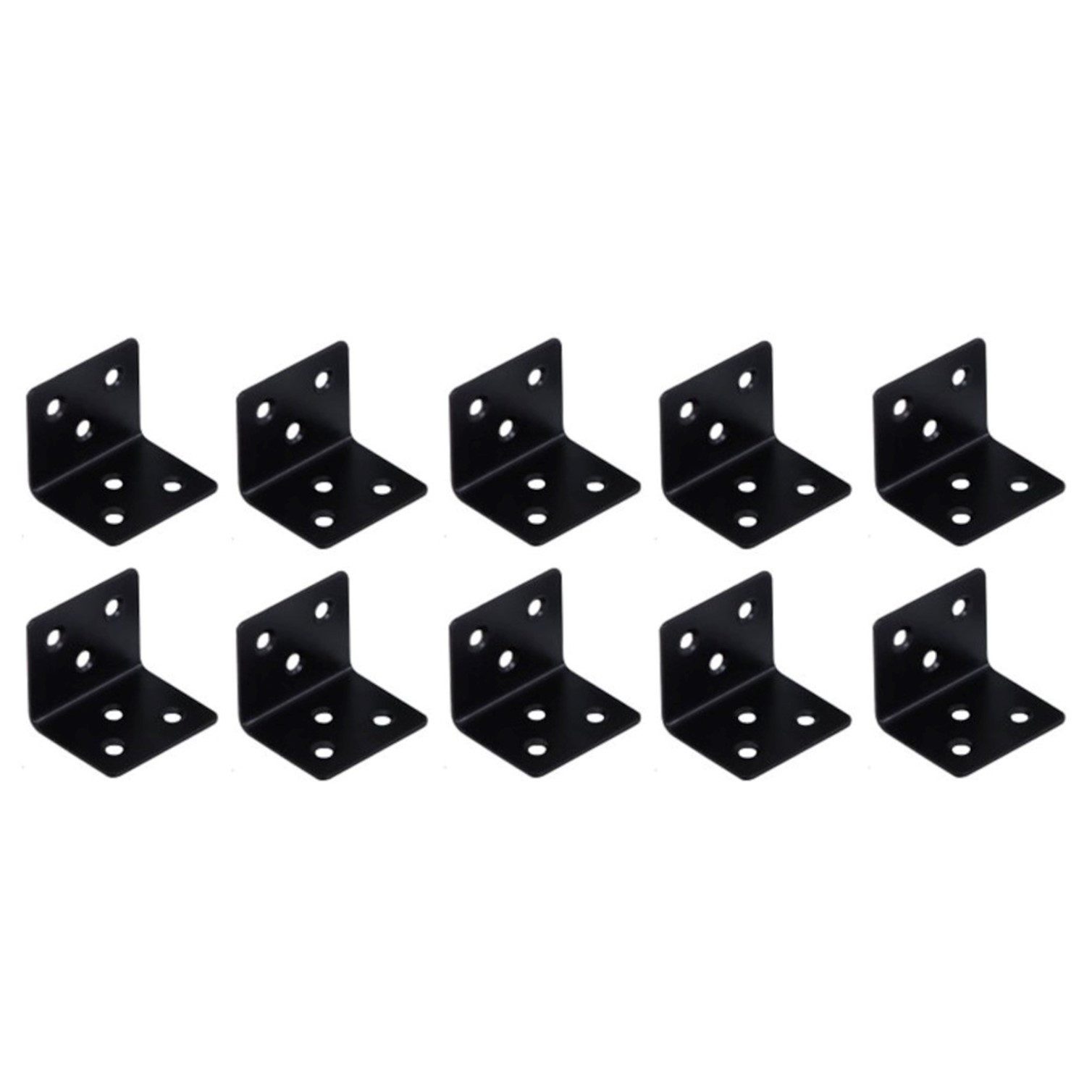 HOOZ Winkelverbinder 10er Set Möbelwinkel Schwarz in 4 cm, (Set, 10-St)