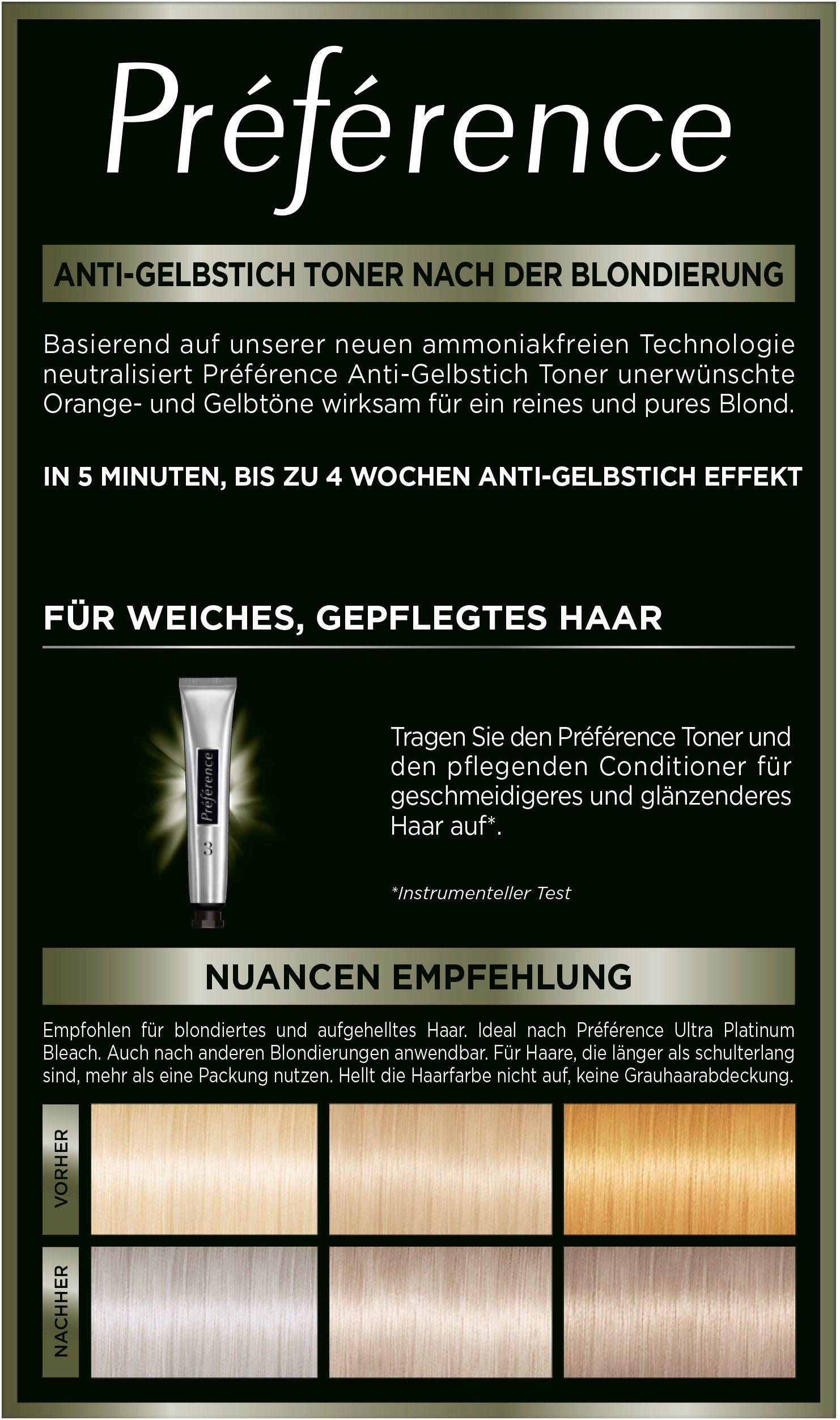 L'ORÉAL PARIS Coloration PRÉFÉRENCE HAARFARBE LE BLONDING, langanhaltender Glanz
