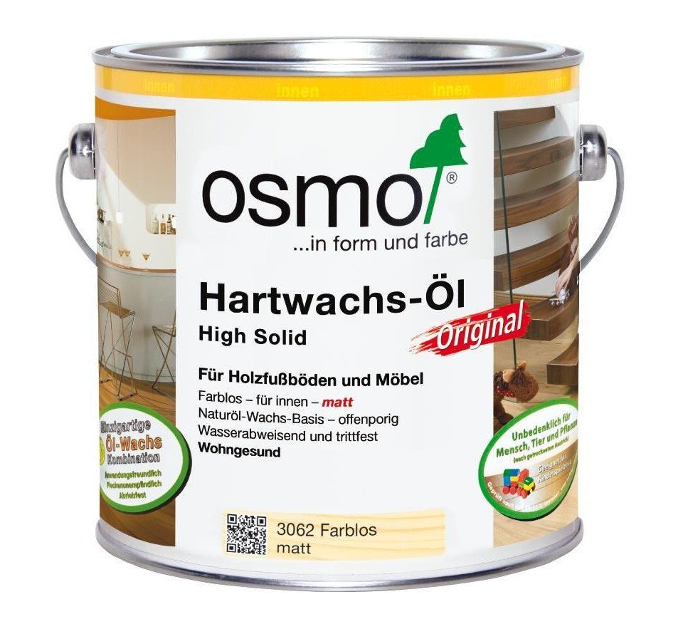 Osmo Hartholzöl Osmo Hartwachs-Öl Original 2,5 L farblos matt | Holzöle