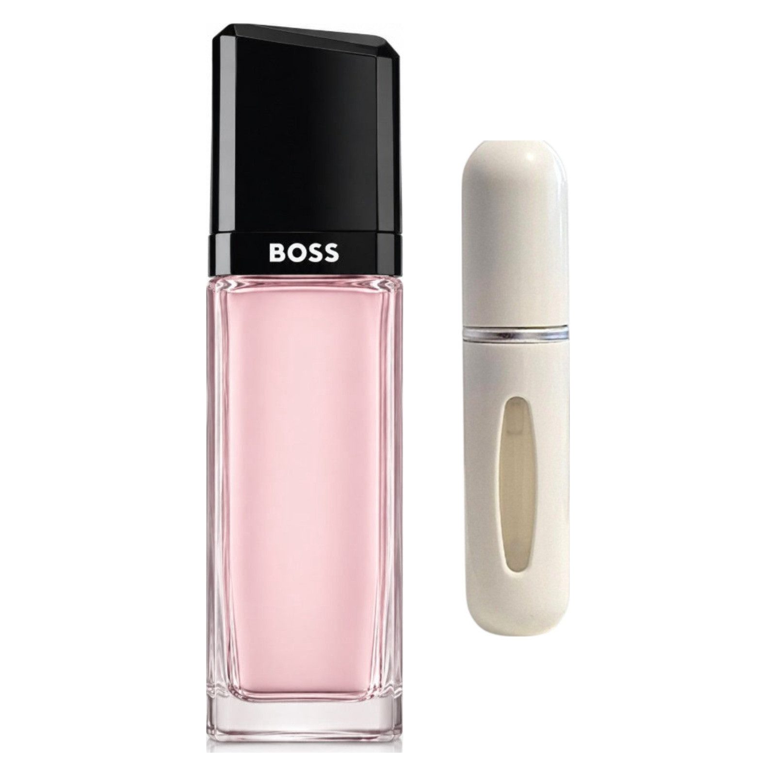 BOSS Duft-Set BOSS Femme EDP – Blumig Fruchtig + Parfümzerstäuber (leer)
