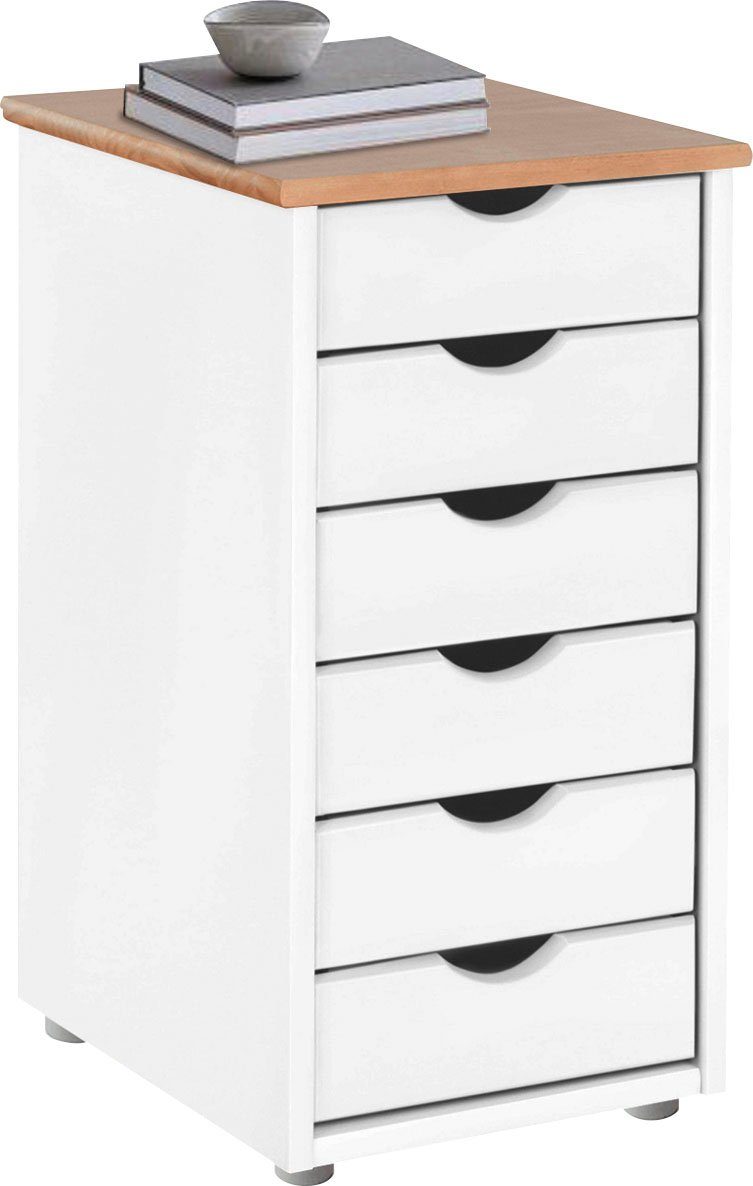 OTTO home Kommode Gava, aus massivem Kiefernholz, mit Stauraummöglichkeiten, Breite 39 cm