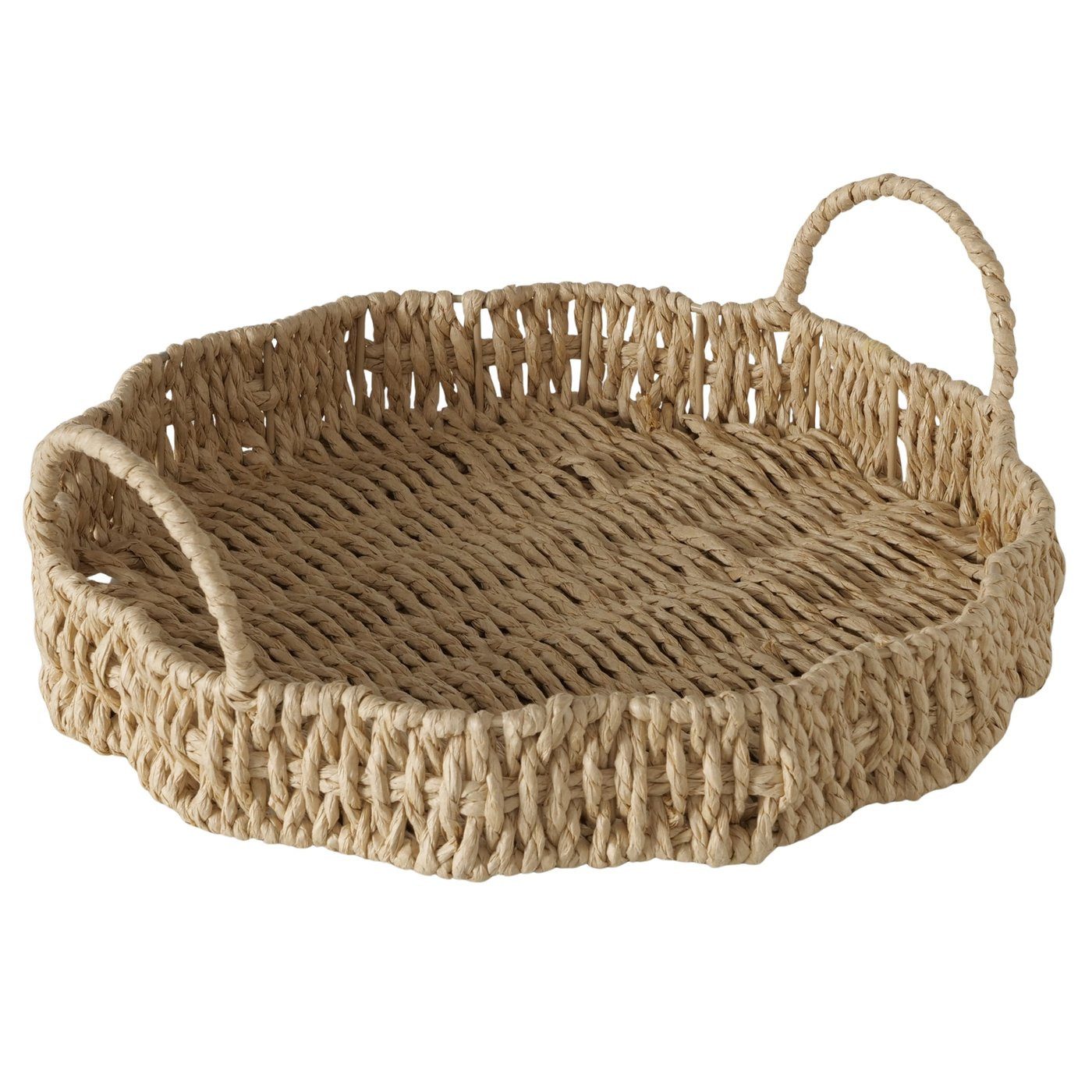 BOLTZE Tablett D30cm gewellte Form mit Griff