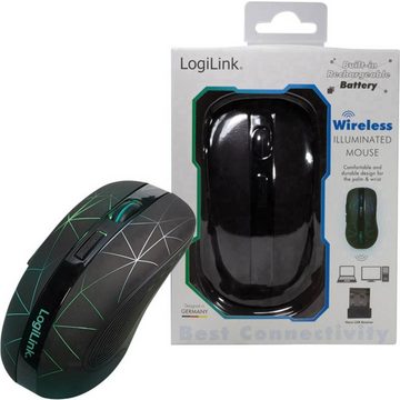LogiLink ® 2.4 GHz kabellose optische Funkmaus, beleuchtet Mäuse (Beleuchtet)