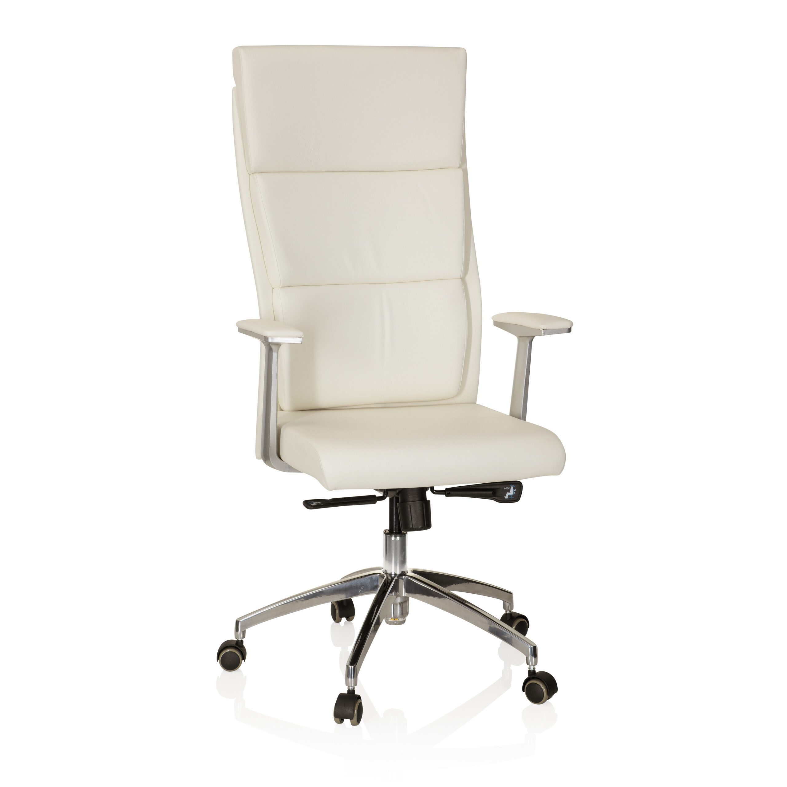 hjh OFFICE Drehstuhl Luxus Chefsessel MONZA 20 Leder mit Armlehnen (1 St), Profi Bürostuhl Schreibtischstuhl ergonomisch