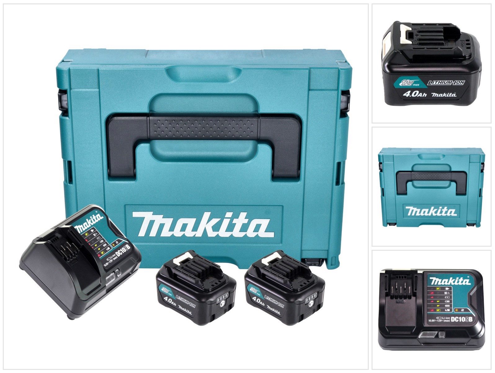 Makita Power Source Kit (197641-2) 2x BL 1041 B Akku 12 V max. 4,0 Ah CXT  Akkupacks