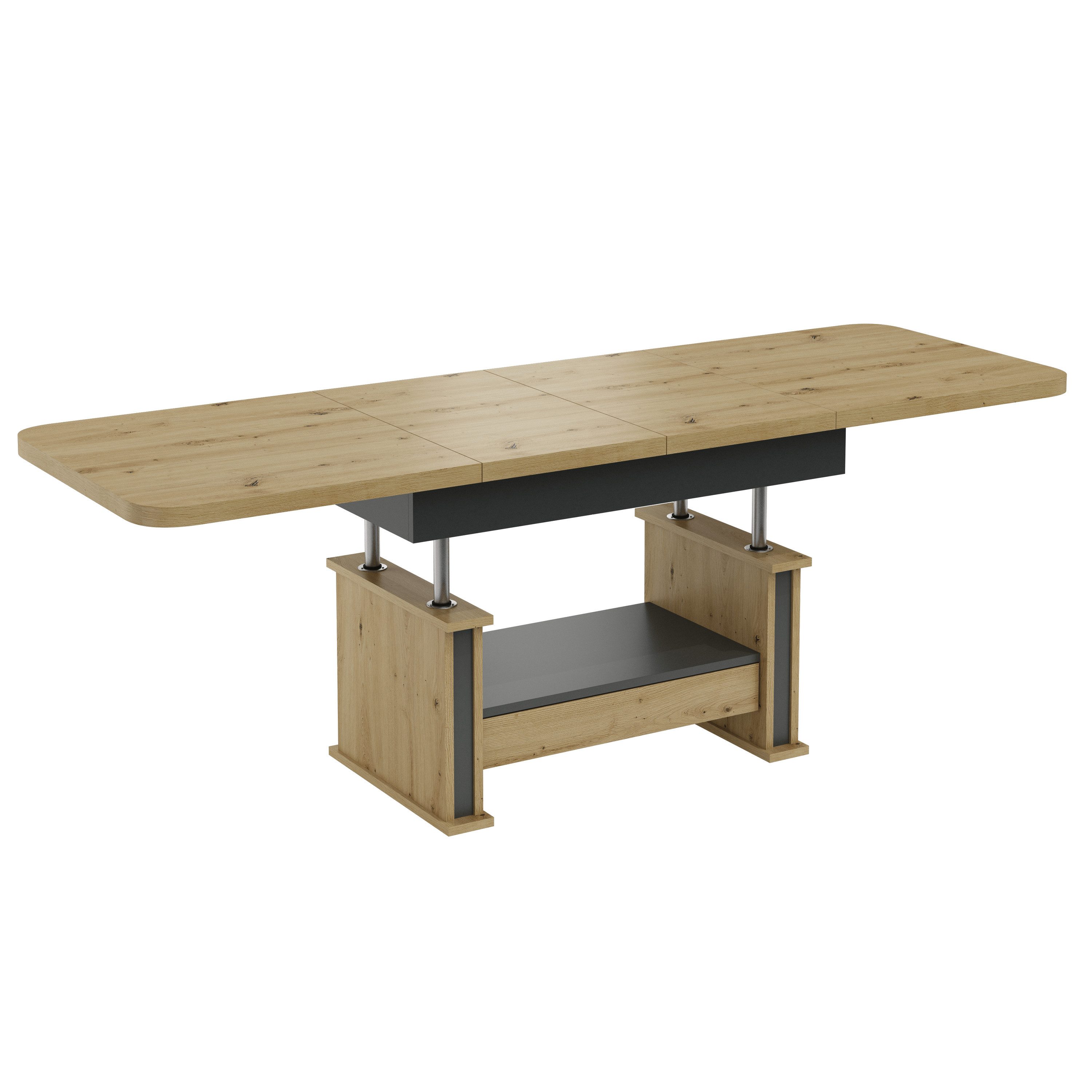 designimpex Couchtisch Design DA-555 Schublade höhenverstellbar ausziehbar günstig online kaufen