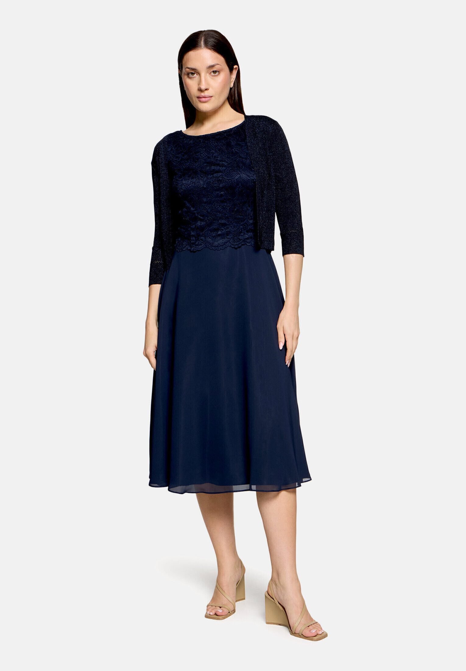 Vera Mont Strickjacke Damen ohne Verschluss (1-tlg) Glitzer