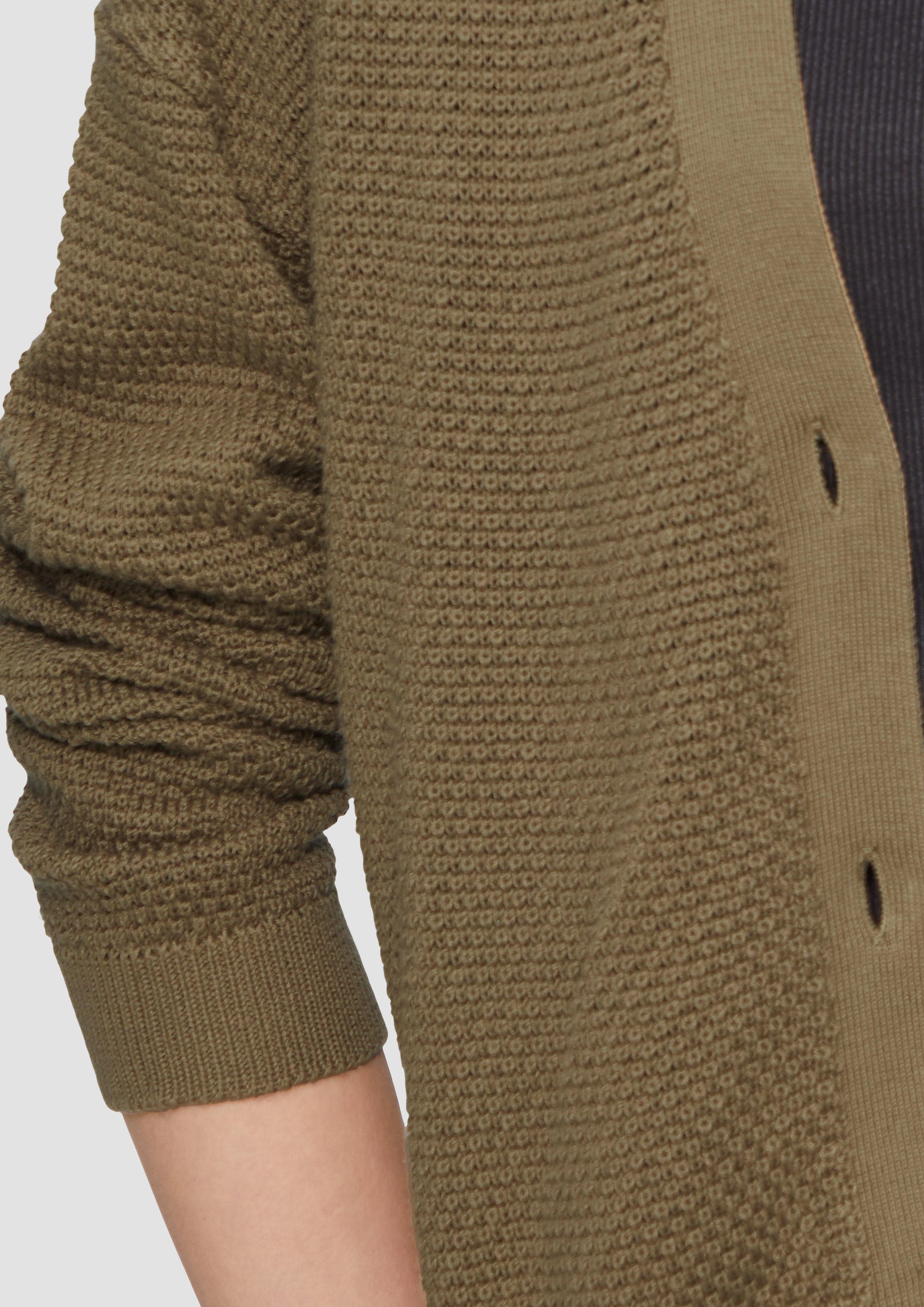 QS Funktionsjacke Strickjacke mit Strukturmuster und günstig online kaufen