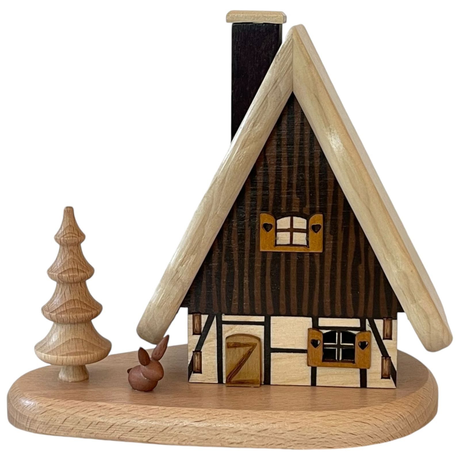 Zeidler Holzkunst Räuchermännchen Räucherhaus aus Holz Weihnachtsdekoration - Echt Erzgebirge