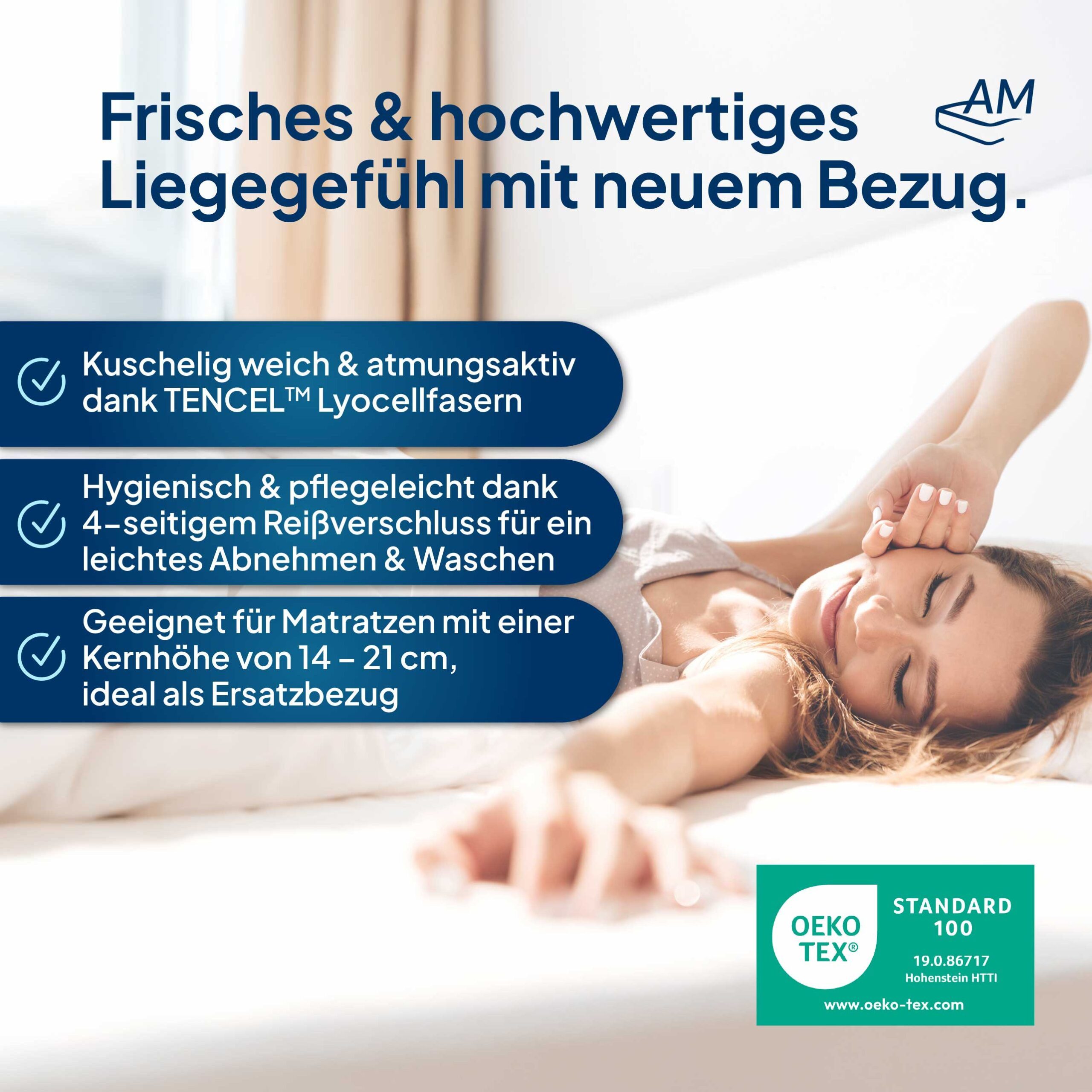 Matratzenersatzbezug TENCEL™ Lyocell Matratzenbezug mit Reißverschluss, günstig online kaufen
