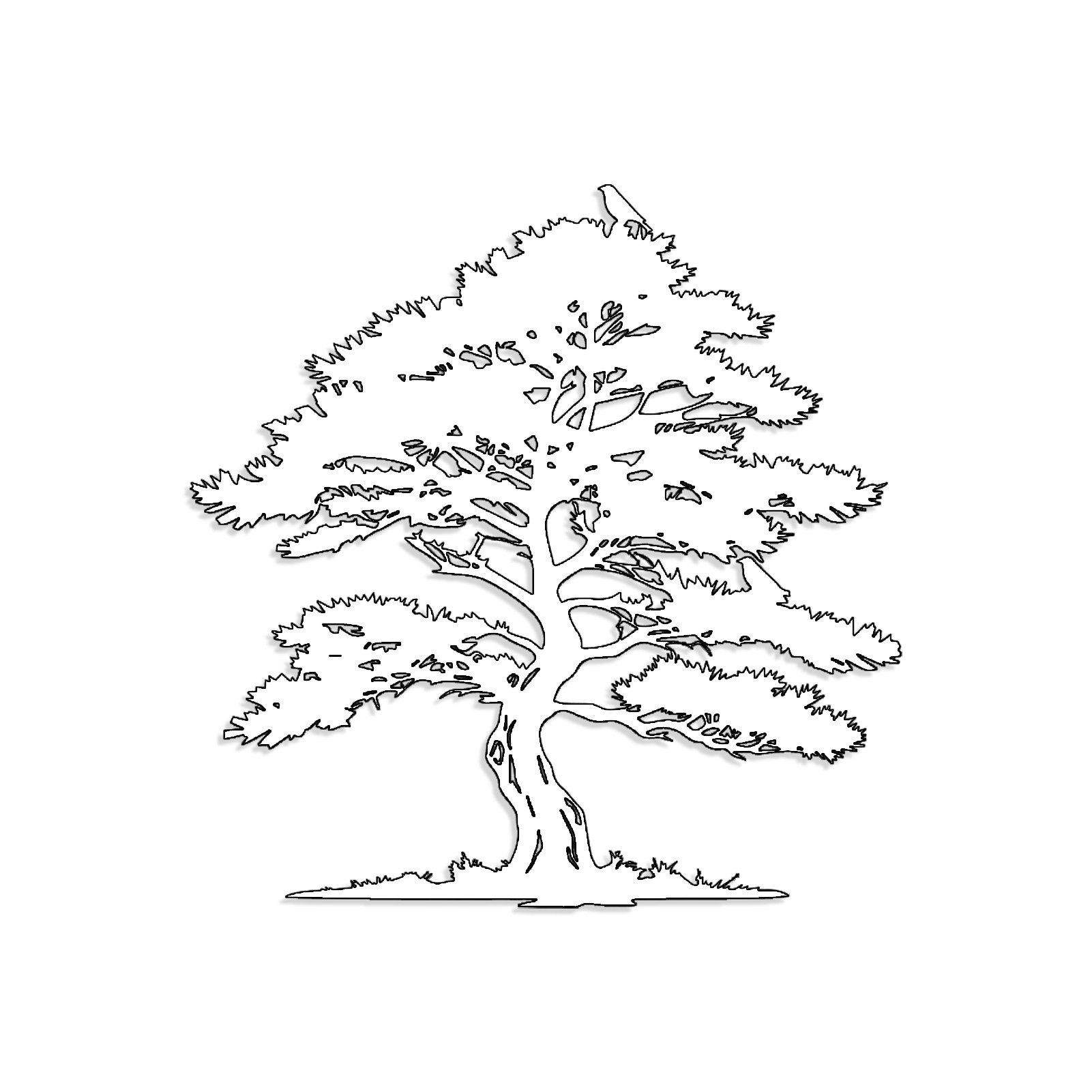 Jumpeak Wanddekoobjekt Wanddekoration “Baum des Lebens”, Kiefer, Vögel, Silhouettenkunst, Metall, 4 Farben,53×53cm, Wanddekoration für das Wohnzimmer,Ruhe
