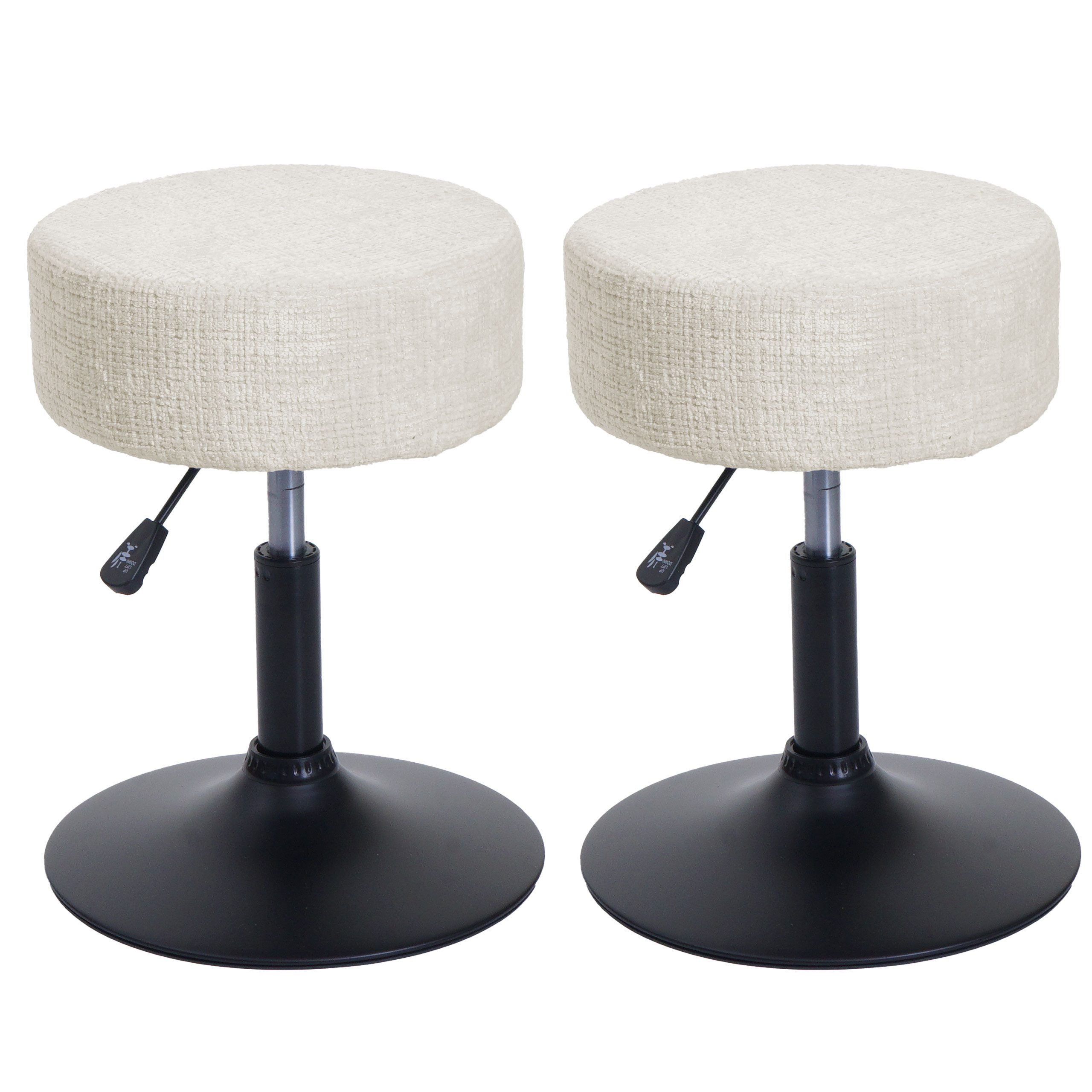 MCW Sitzhocker MCW-C22-C-2 (Set, 2er), Stufenlos höhenverstellbar, Einfacher Aufbau