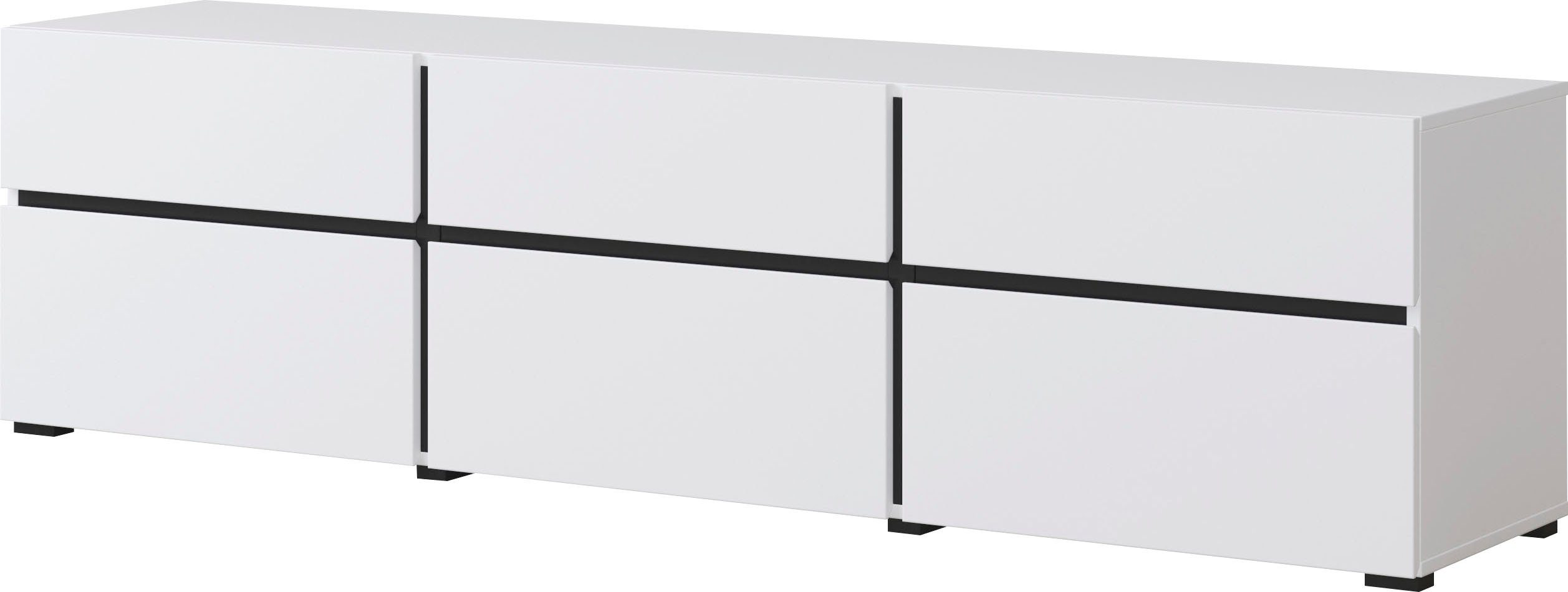 INOSIGN Lowboard Cross, moderne grifflose TV-Kommode,3 günstig online kaufen