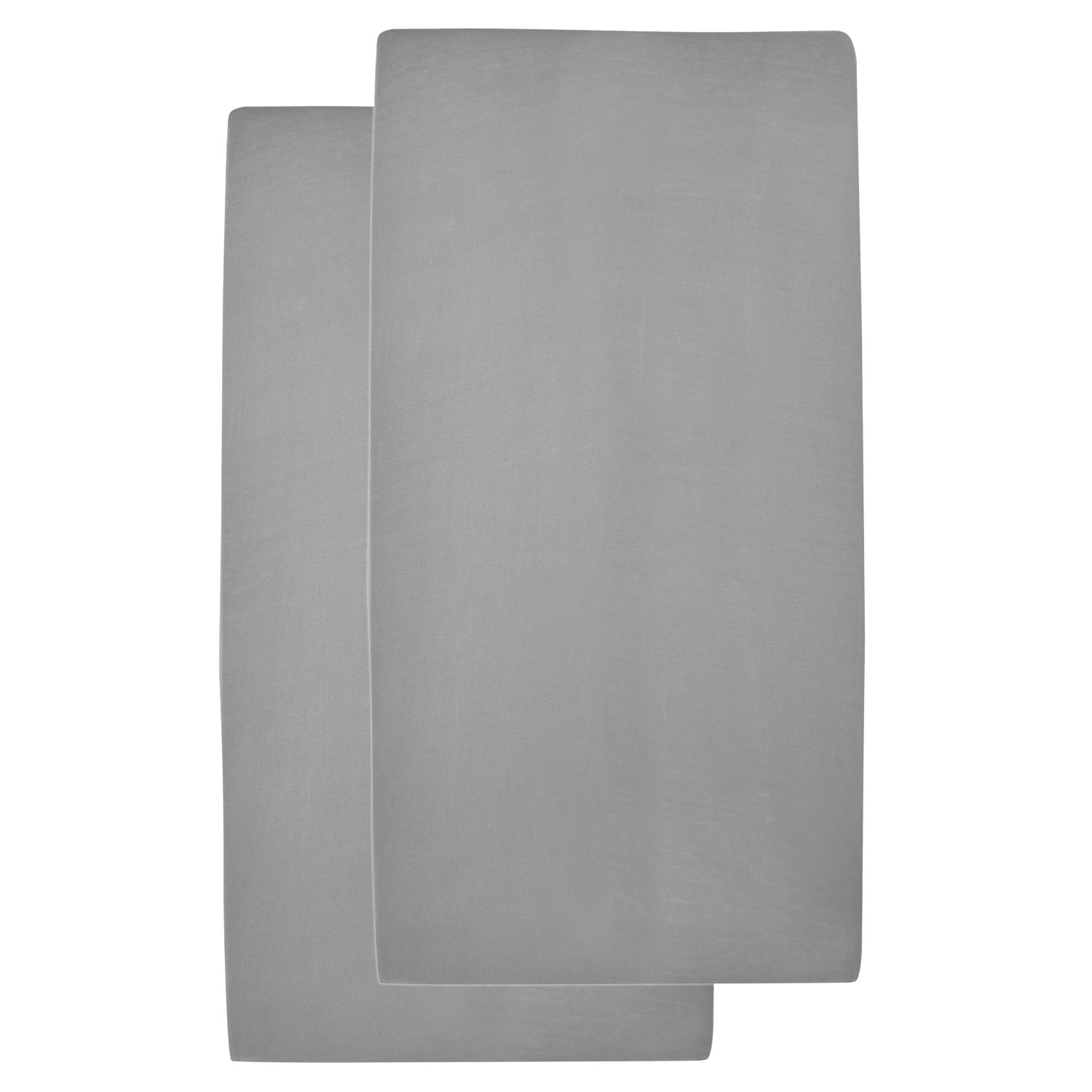 Meyco Baby Spannbettlaken Grey, Jersey, Gummizug: Rundum, (2 Stück), 50x90cm - 2-Pack