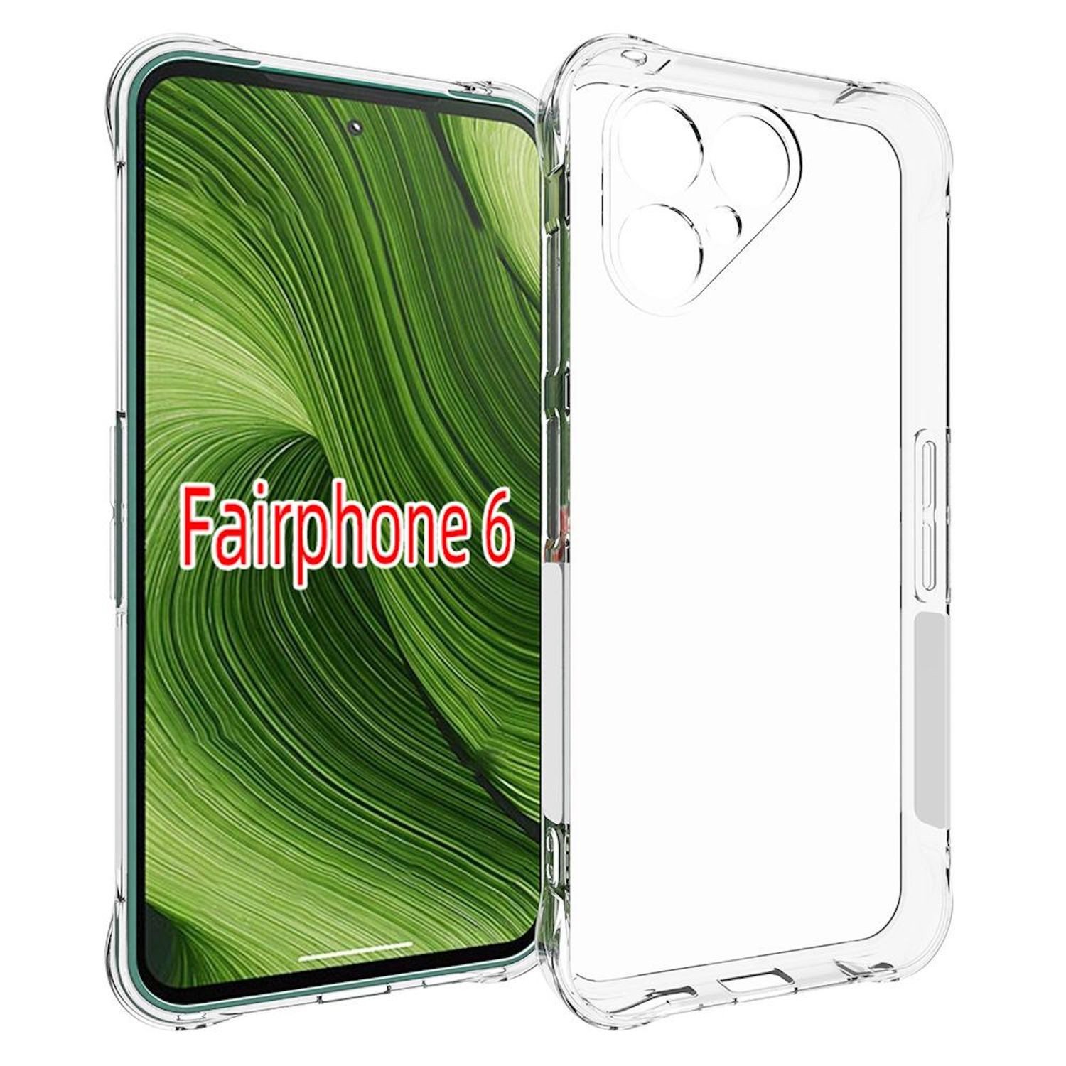 Wigento Handyhülle Für Fairphone 6 TPU Schutz Handy Hülle Dünn Flexibel Case Transparent, Stoßfeste TPU Hülle mit rutschfestem Design
