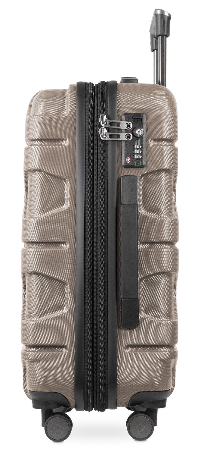 Hauptstadtkoffer Handgepäckkoffer X-Kölln, 4 Rollen, Handgepäck Trolley Dehnfalte Kabinen-Trolley TSA 50L