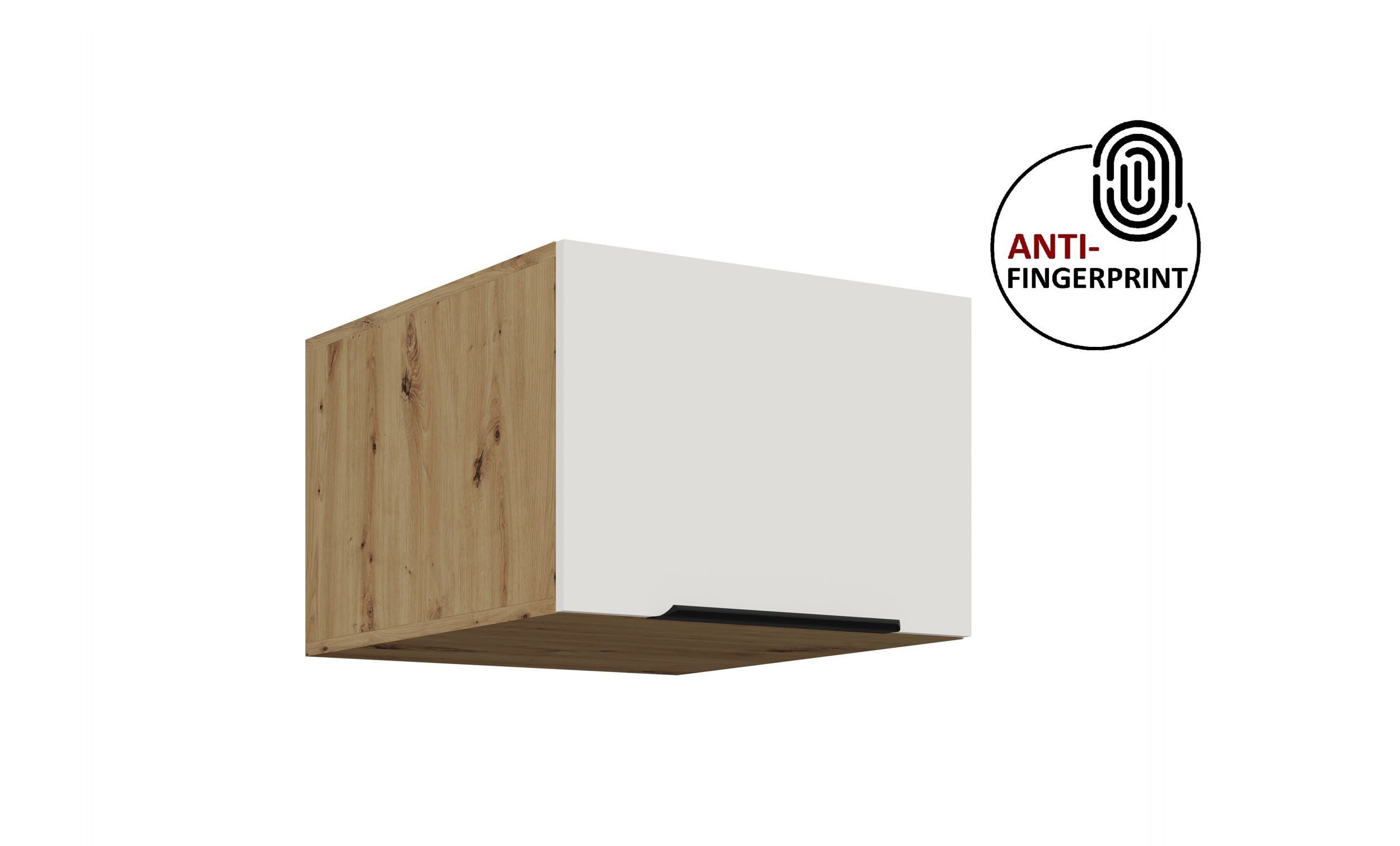 Küchen-Preisbombe Aufsatzschrank 50 cm Küche ARIA Weiss Küchenzeile Küchenblock Anti Fingerprint