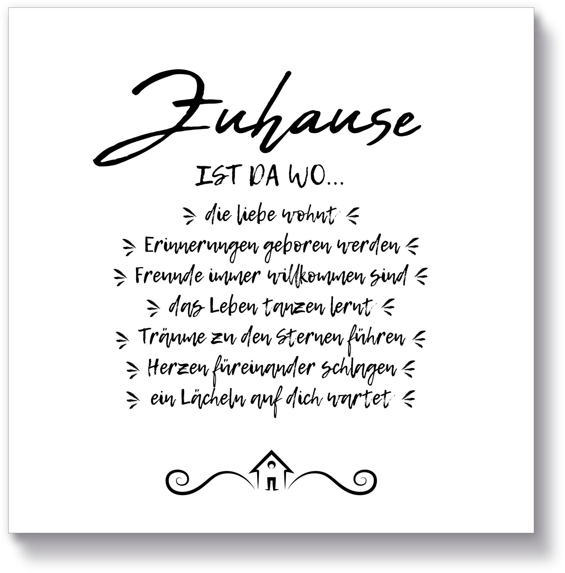 Artland Holzbild Zuhause II, Sprüche & günstig online kaufen