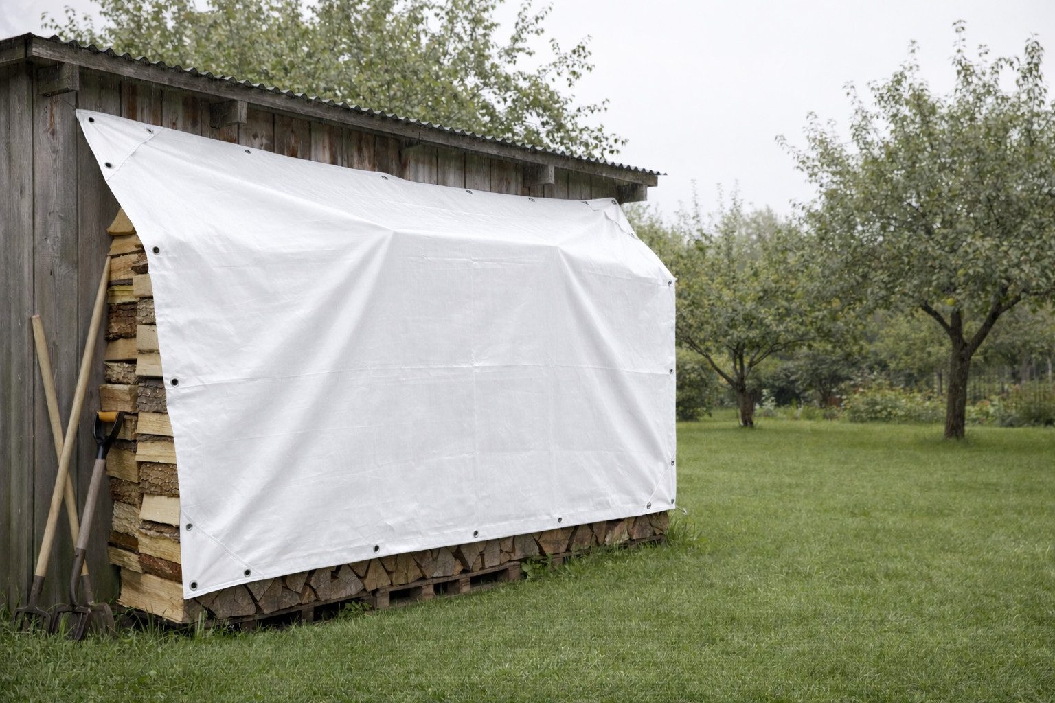 Roysson Garden Schutzplane Verstärkte Abdeckplane 160 g/m² Gewebeplane (mit Ösen), wasserdicht, frostbeständig, UV-beständig