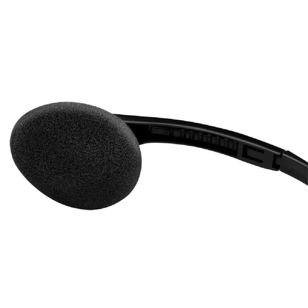 LogiLink Kopfhörer mit (Mikrofon Mikrofon schwarZ verstellbar) Stereo-Headset