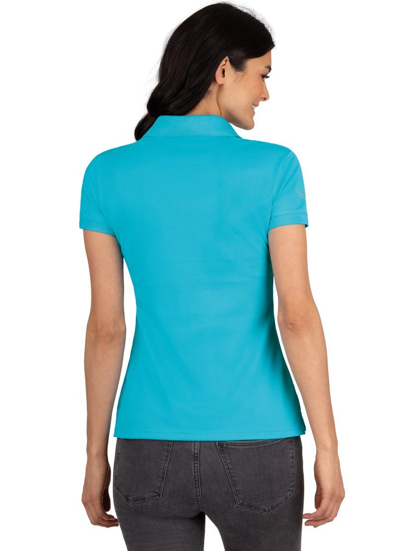 Trigema Poloshirt TRIGEMA Poloshirt mit Kristallsteinen (1-tlg)