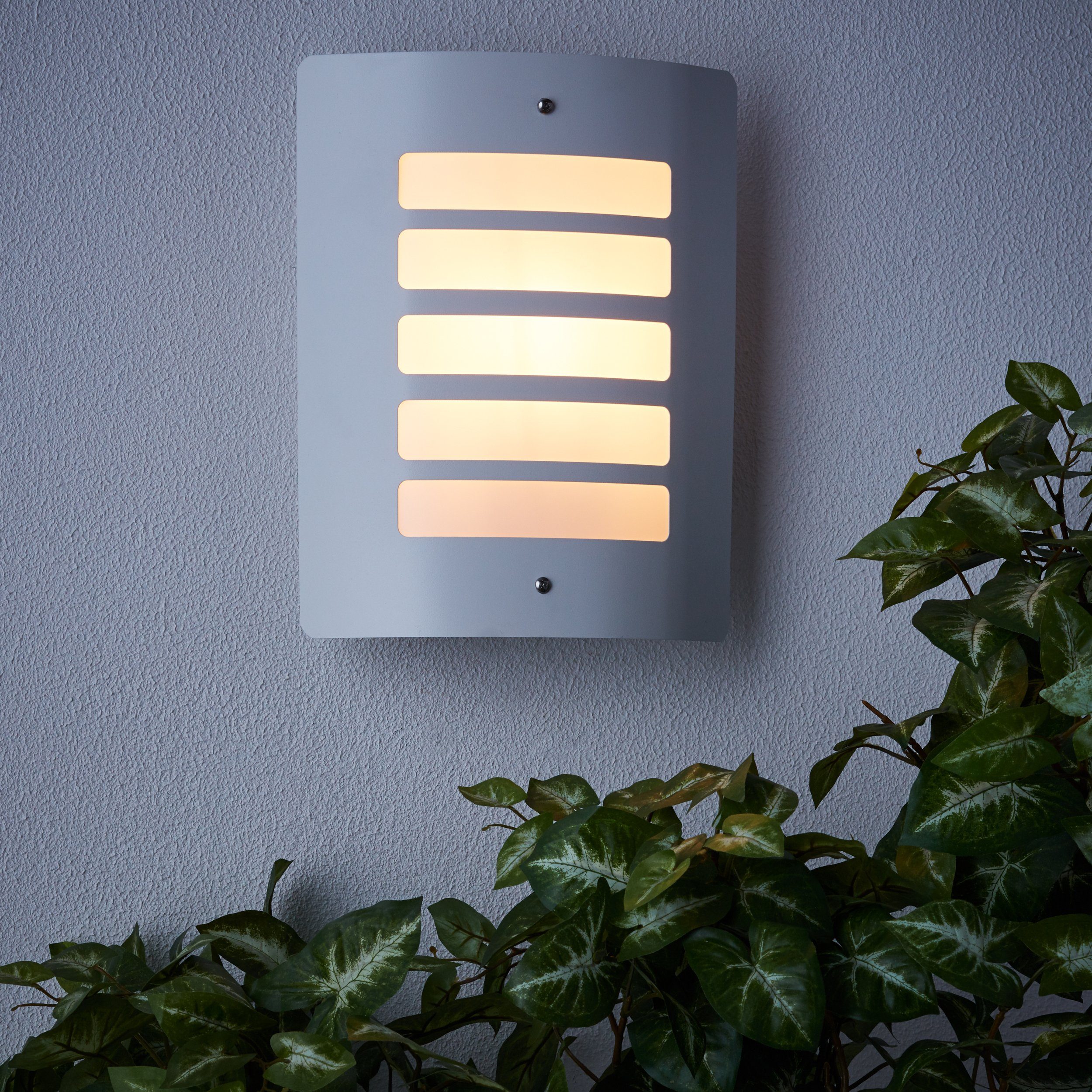 Lightbox Außen-Wandleuchte, ohne Leuchtmittel, Außen cm, 60 29 max. 23 Wandlampe, IP44, Metall/Kunststoff W, x E27