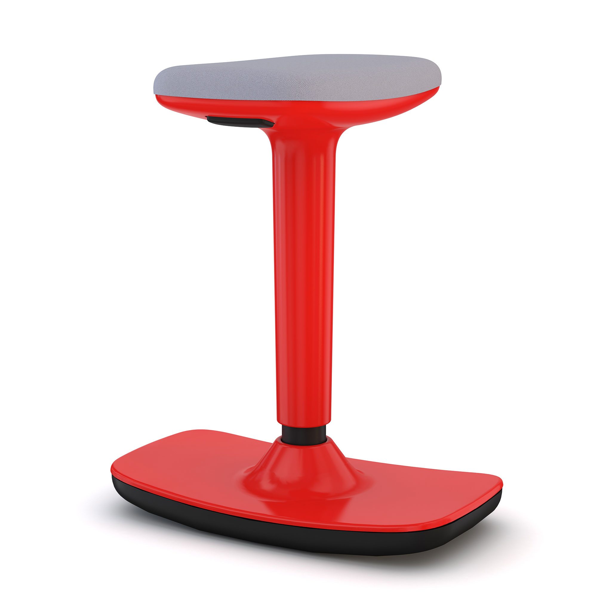 ASSMANN Büromöbel Drehhocker Bari (grau Höhenverstellbar pflegeleichter Sitzbezug Sitzflächenneigung 20°, 360° Drehung der Sitzoberfläche, Ergonomisch gepolstert, fertig montiert, für Büro und Homeoffice), TÜV-zertifiziert