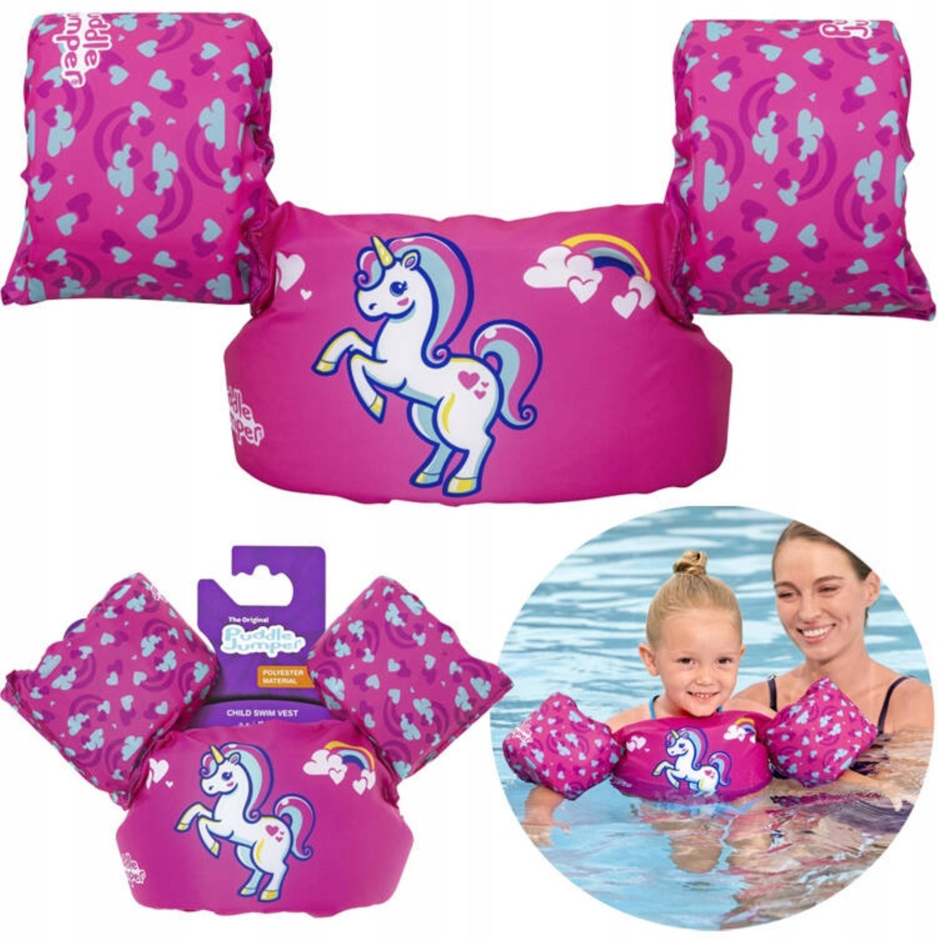 Bestway Schwimmweste Bestway Schwimmweste für Kinder 15-30 kg – Einhorn-Design, sicher