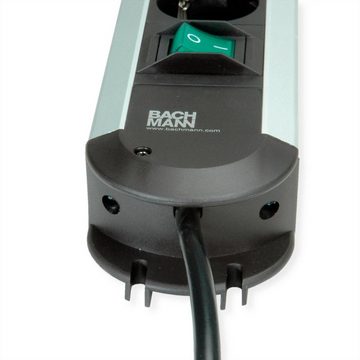 Bachmann PRIMO Steckdosenleiste 6x Schutzkontakt Steckdosenleiste (Kabellänge 1.75 m), Gerätevollschutz, Schalter, USB-Charger