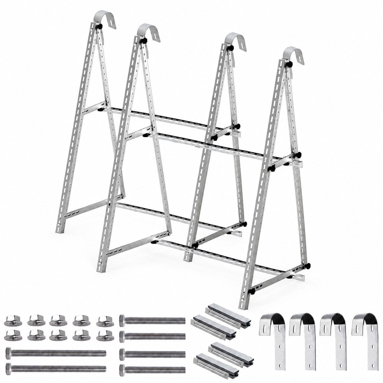 GLIESE Balkonkraftwerk PV Halterung 118 cm mit Haken – Verstellbar 0-90°, für Balkon & Dach, 118 cm, 0-90° verstellbar, mit Haken – für Balkon & Dach.