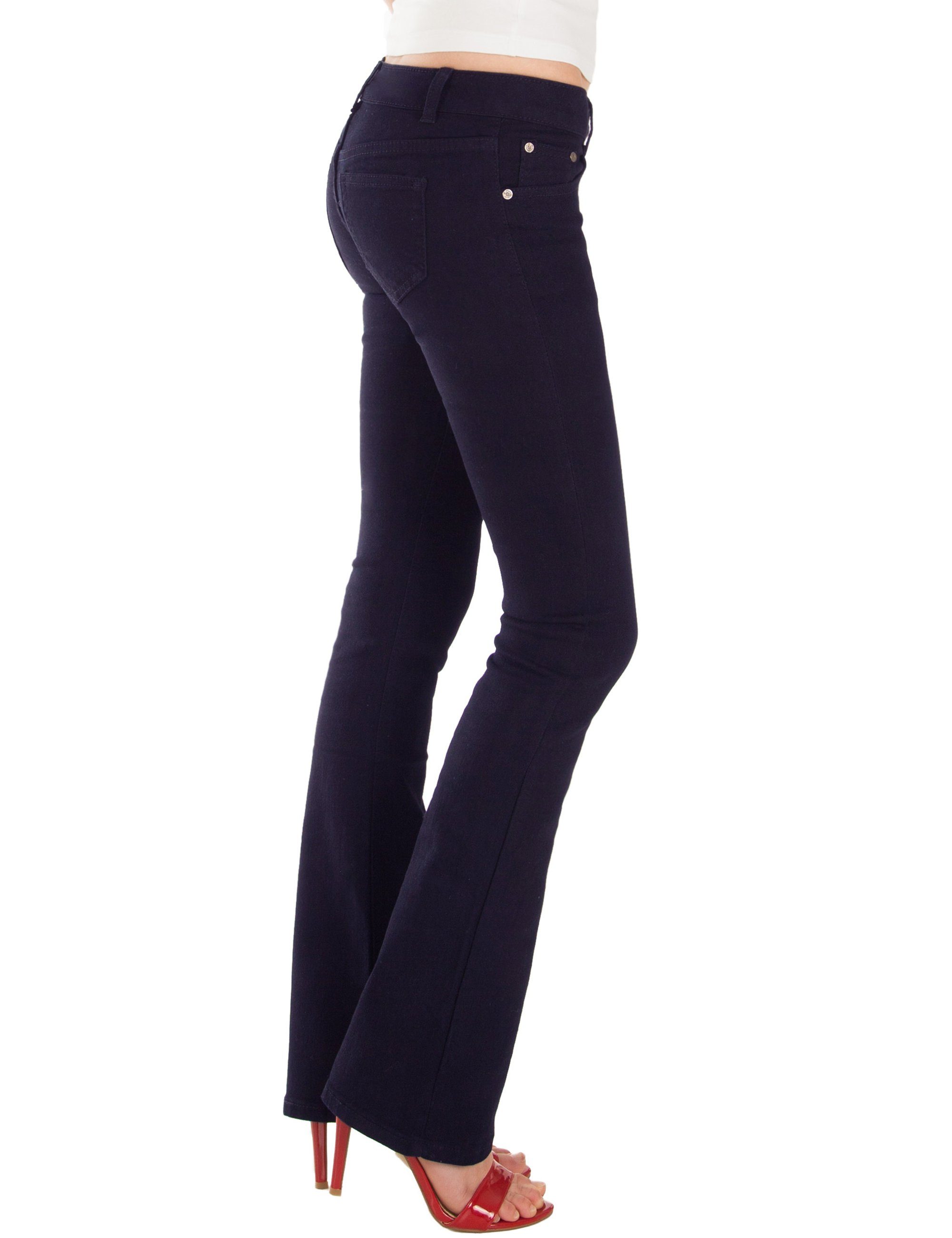 Bootcut-Jeans Stretch, Dunkelblau 5-Pocket-Style Fraternel