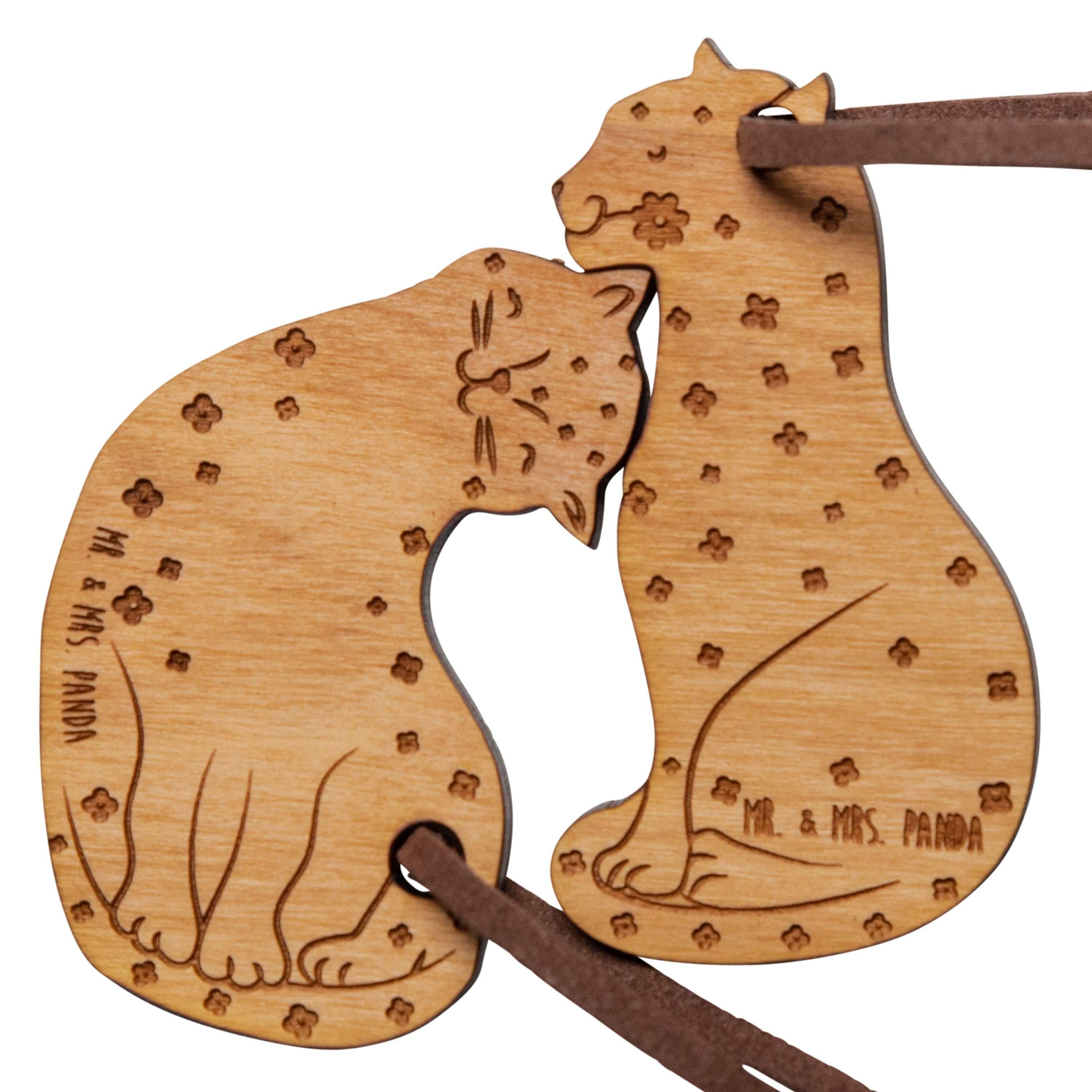 Mr. & Mrs. Panda Schlüsselanhänger Zweisamkeit Schlüsselanhänger, - Geschenk, Heiraten, (1-tlg) Leopard Schutzen
