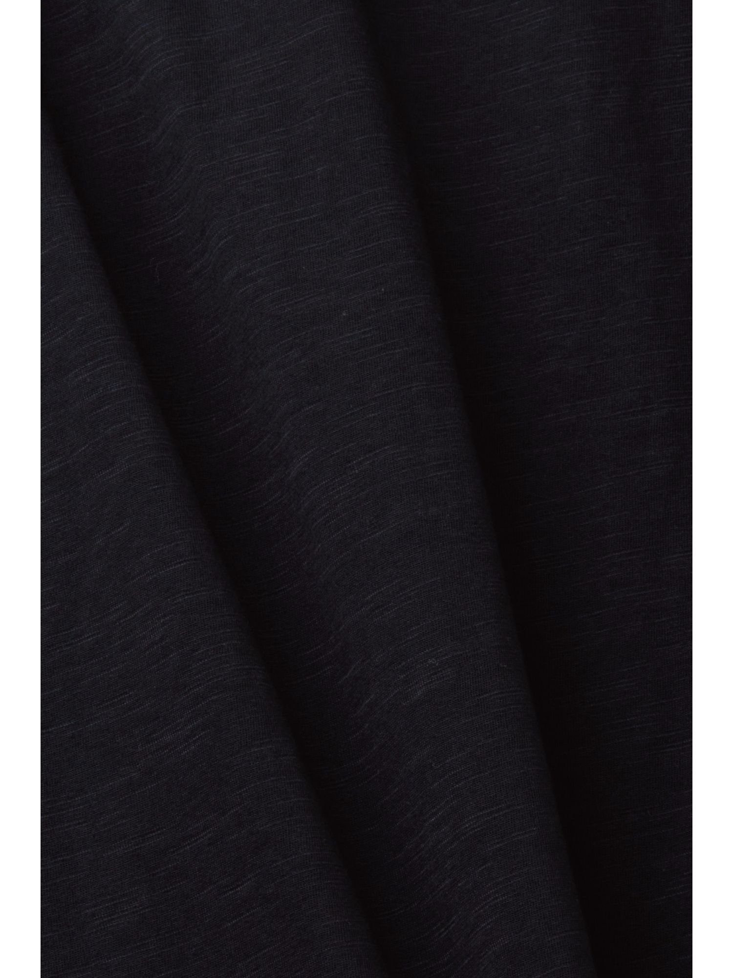 by U-Ausschnitt mit (1-tlg) T-Shirt Baumwoll-T-Shirt Esprit edc BLACK