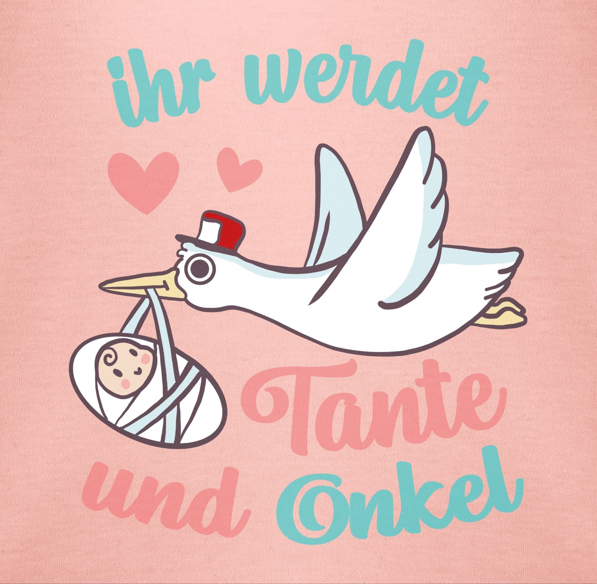 Baby Babyrosa und werdet Announcement Geburt Shirtbody Zur Shirtracer Uncle - Tante 3 Onkel Aunt Ihr