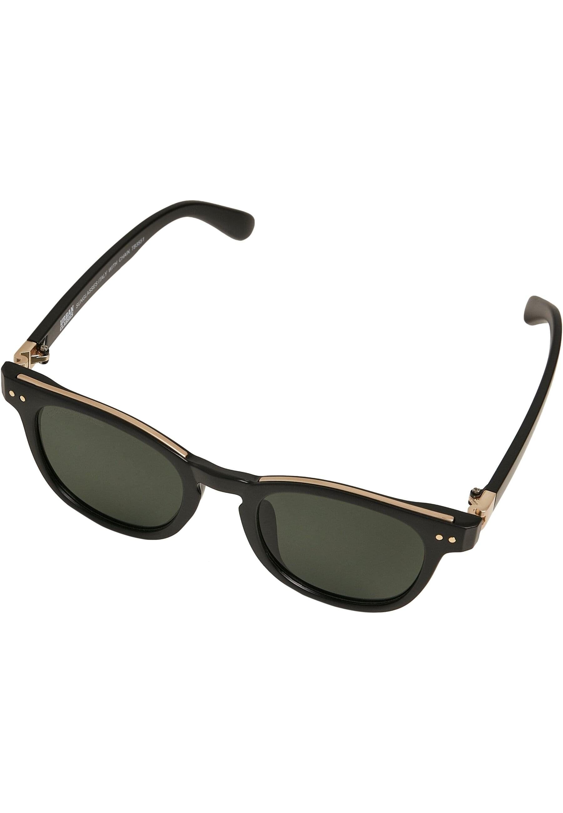 Sonnenbrille Unisex Italy URBAN CLASSICS Sunglasses with black/gold/gold chain